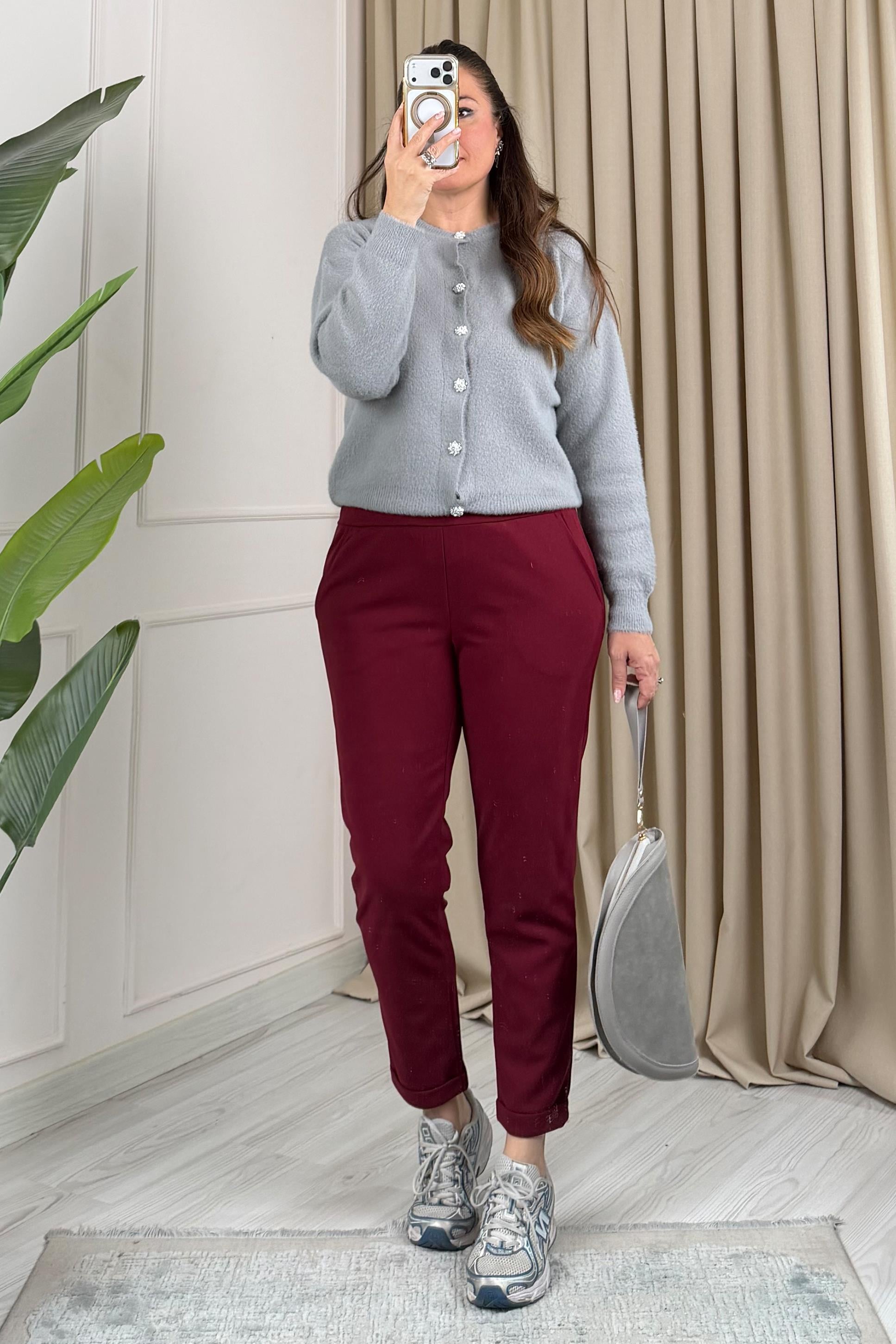 Siena Bilek Boy Pantolon Bordo