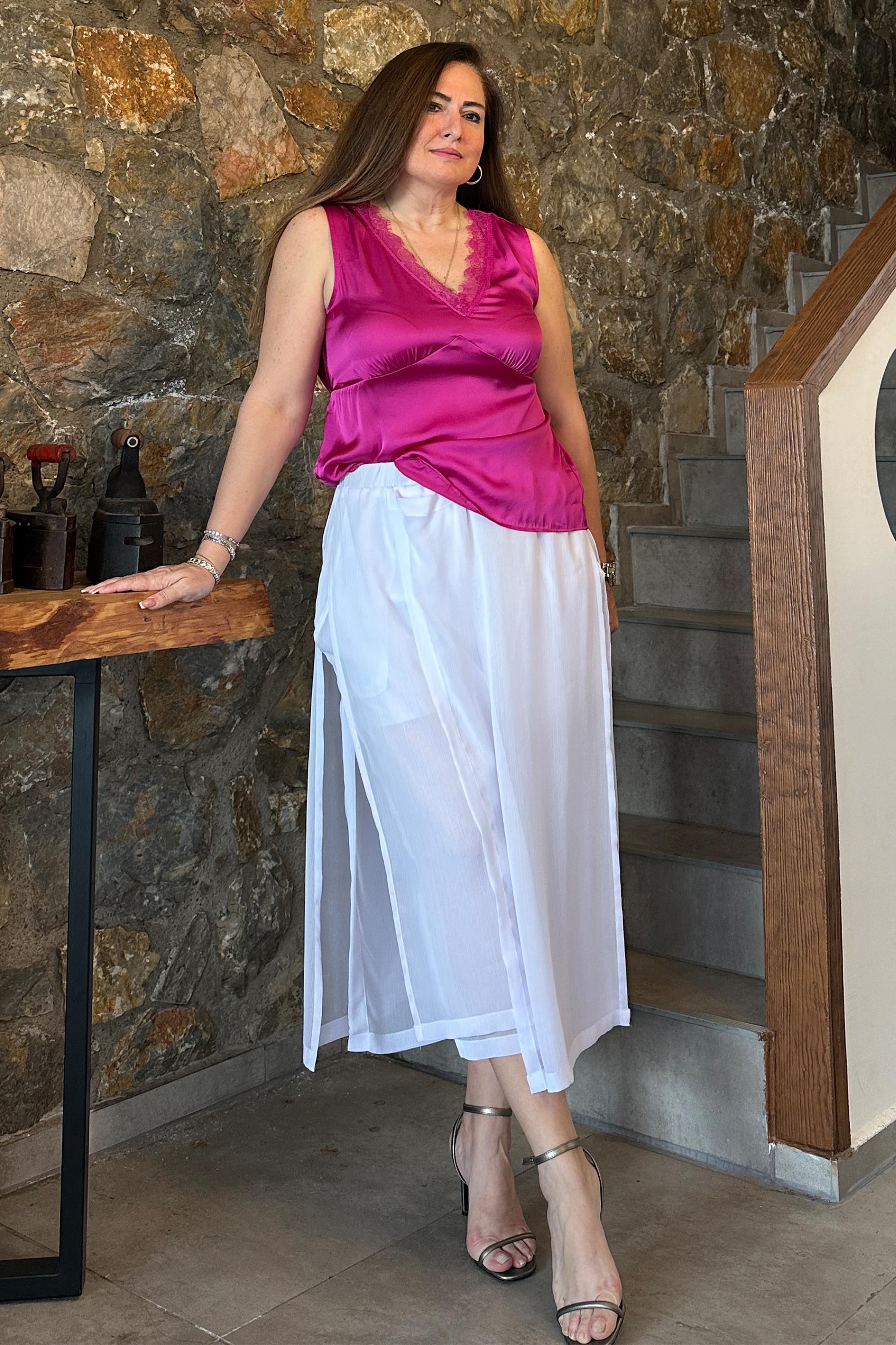 Silvie Beyaz Pantolon