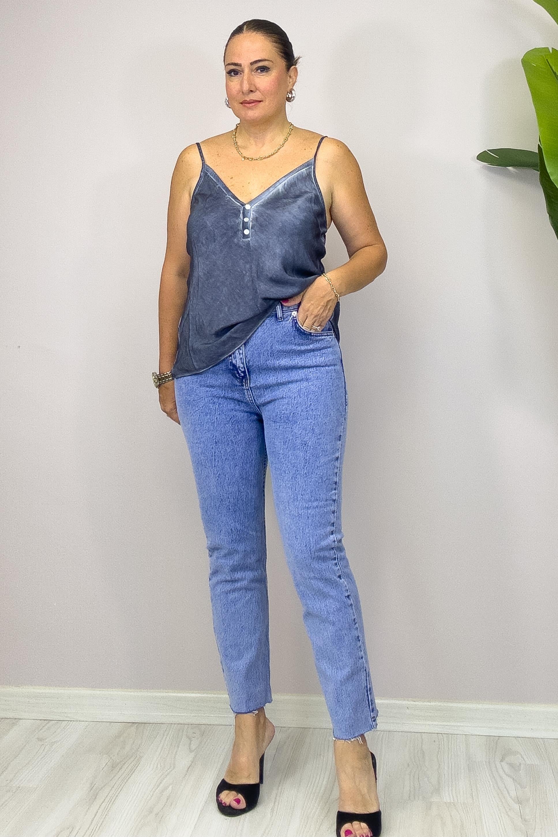 Arolina Jean Pantolon Mavi