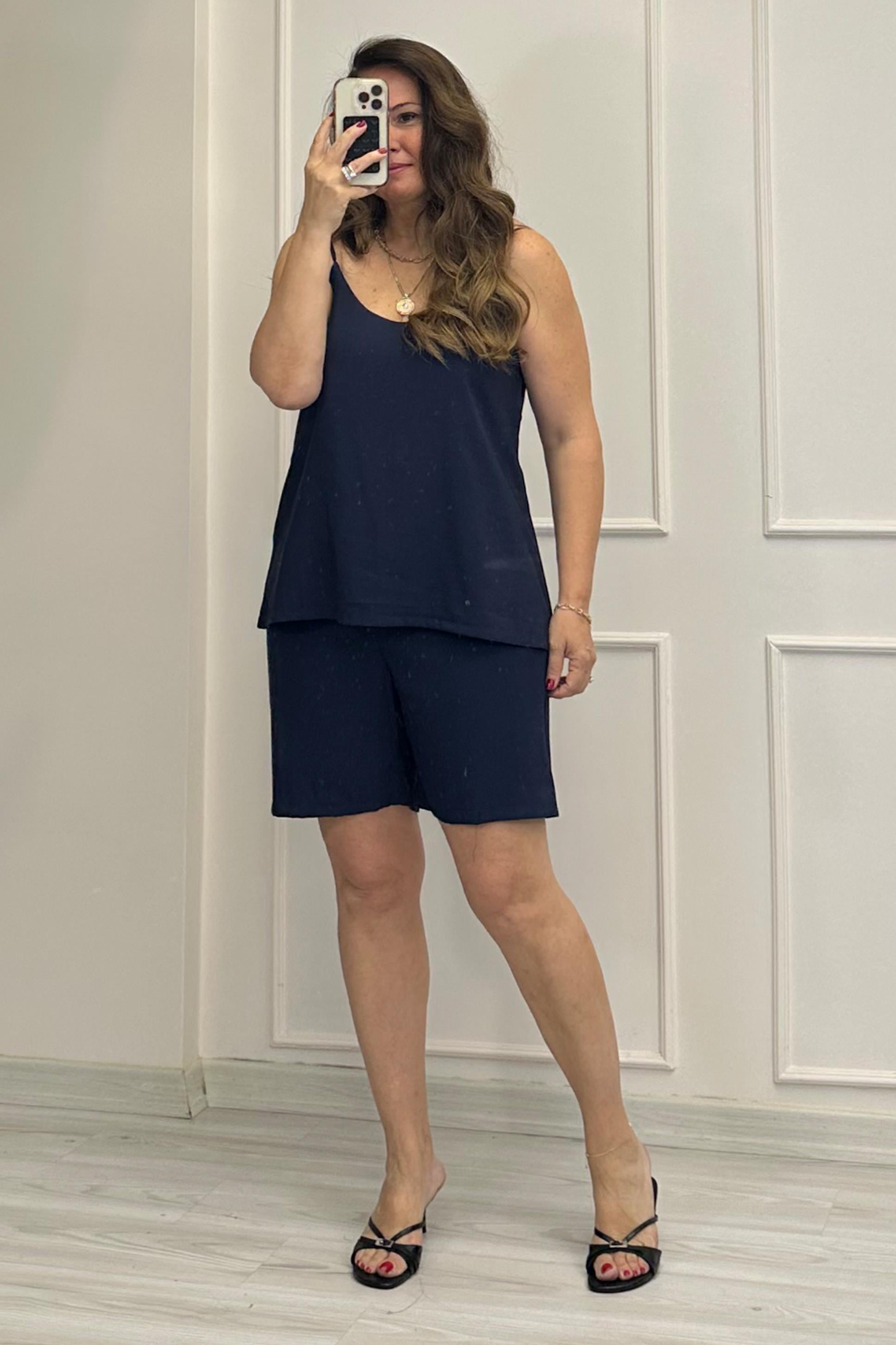 Lia Şortlu Takım Lacivert