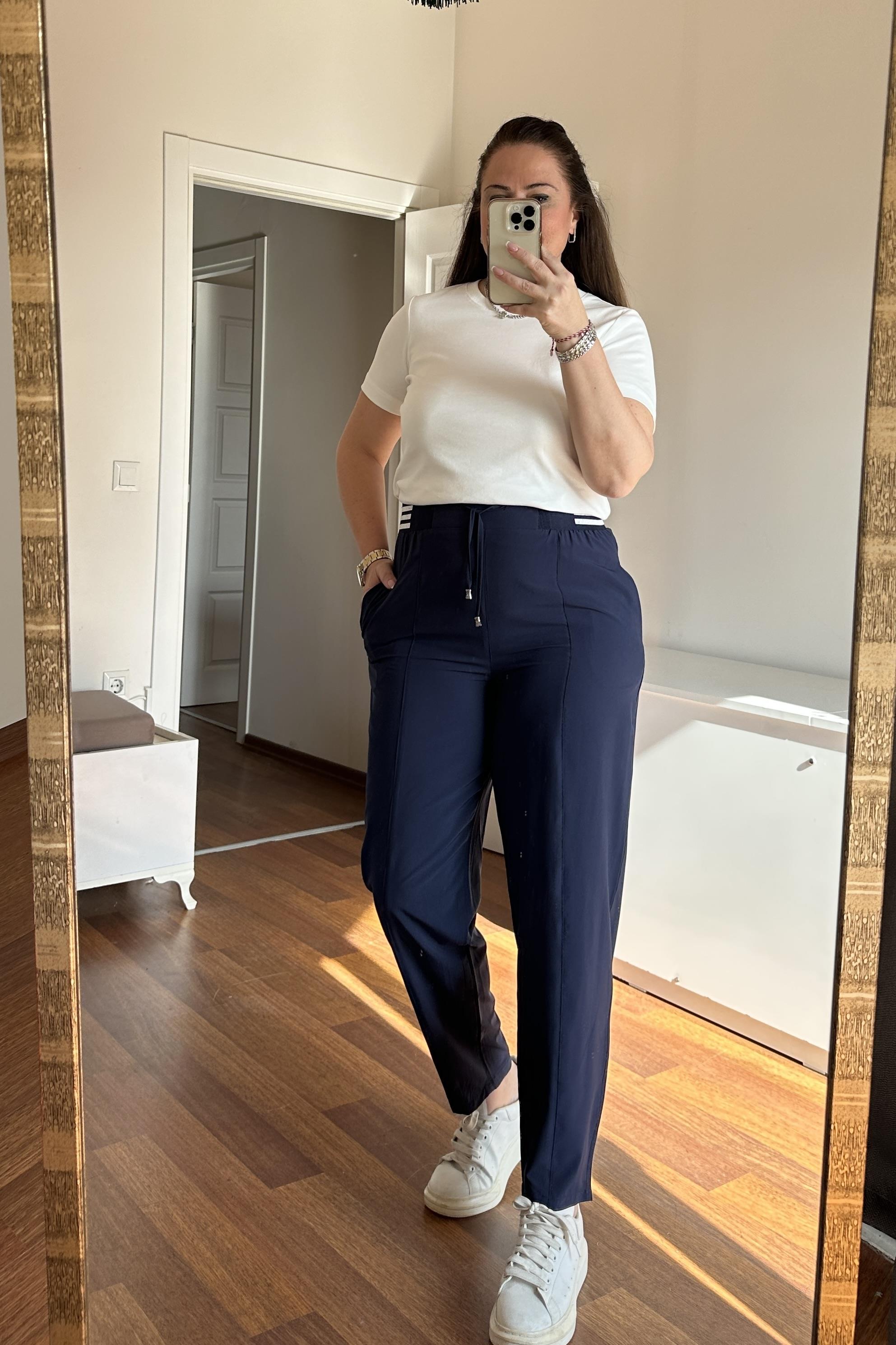 Paraşüt Kumaş Pantolon Lacivert