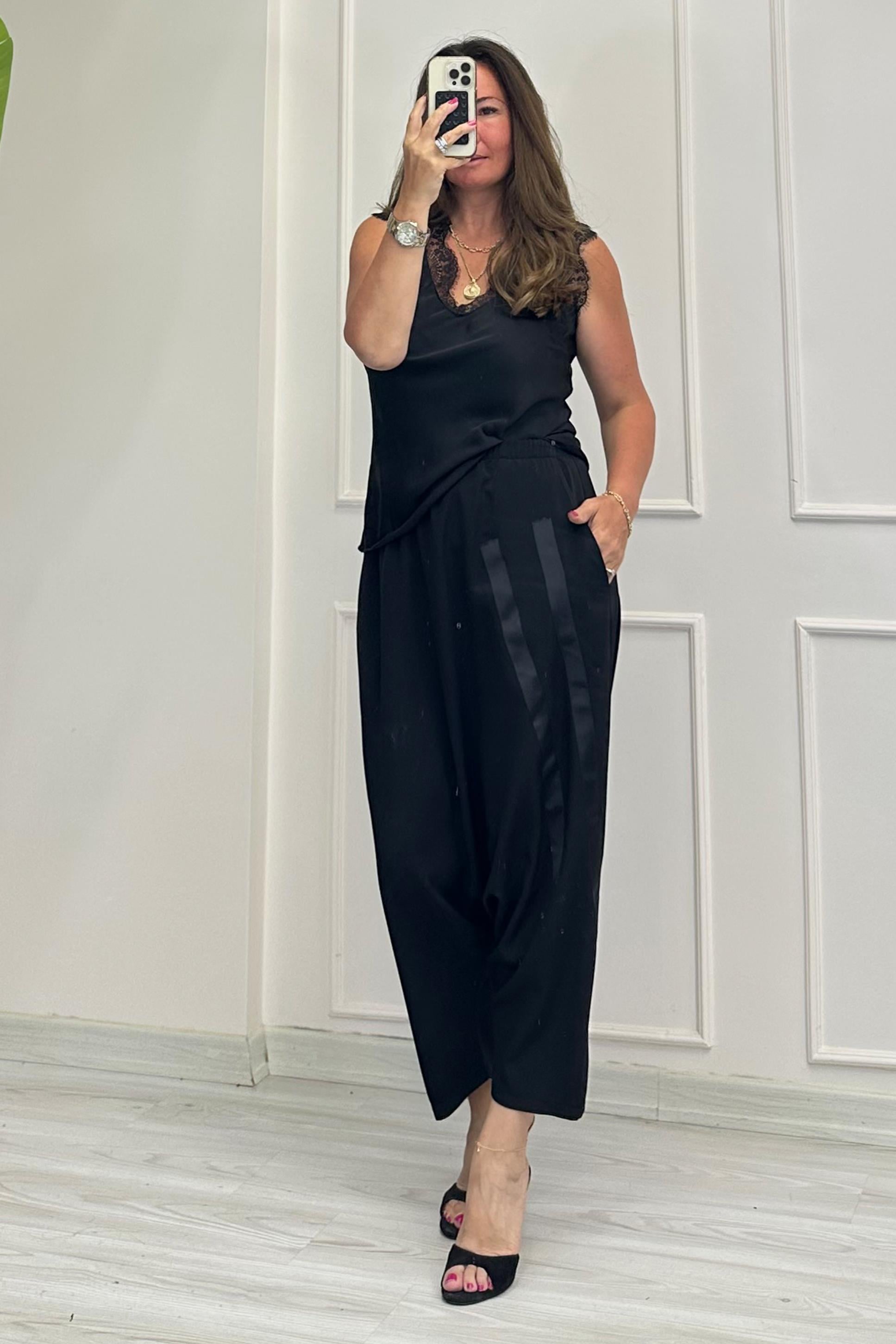 Claria Şalvar Pantolon Siyah