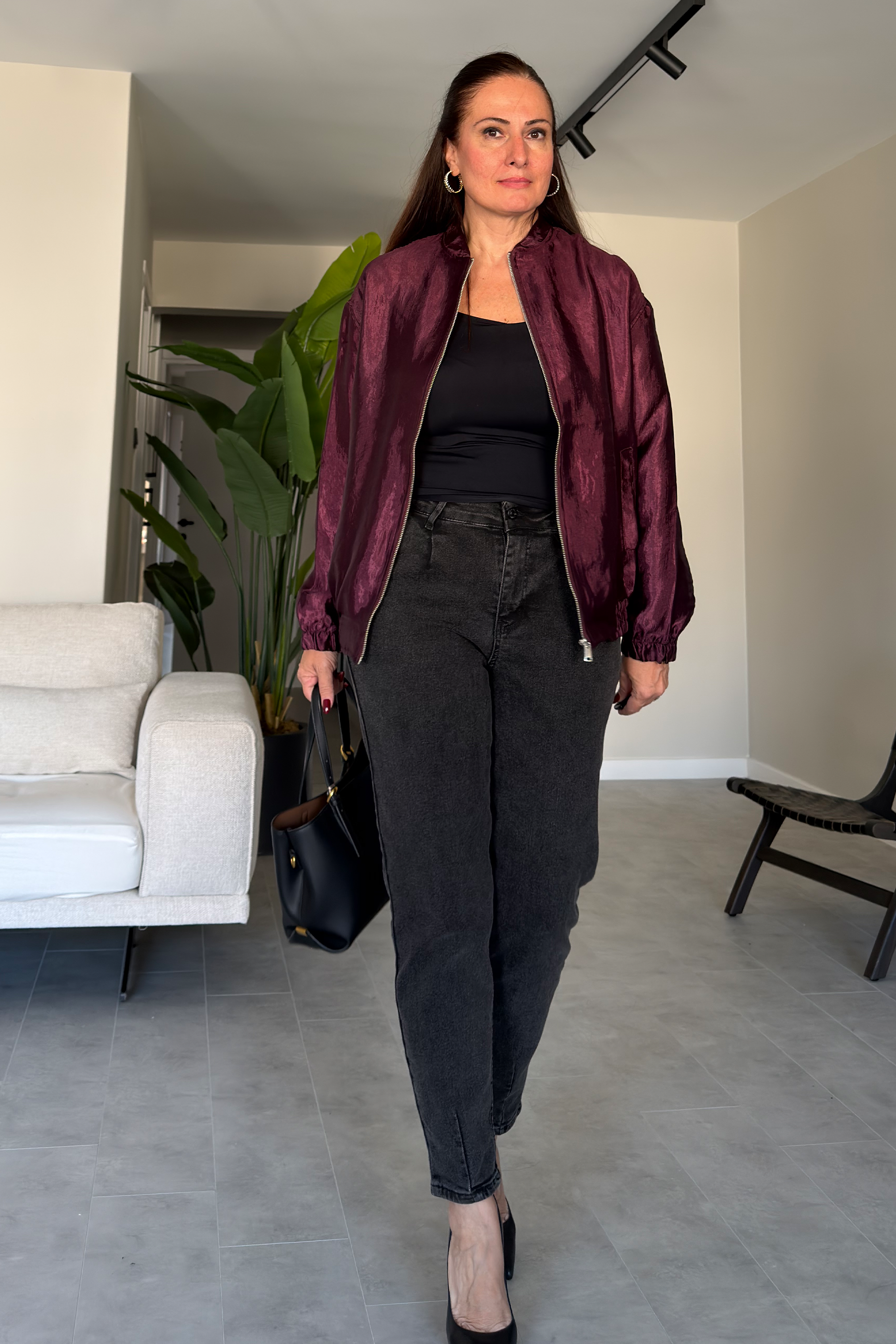 Andrea Bomber Ceket Mürdüm