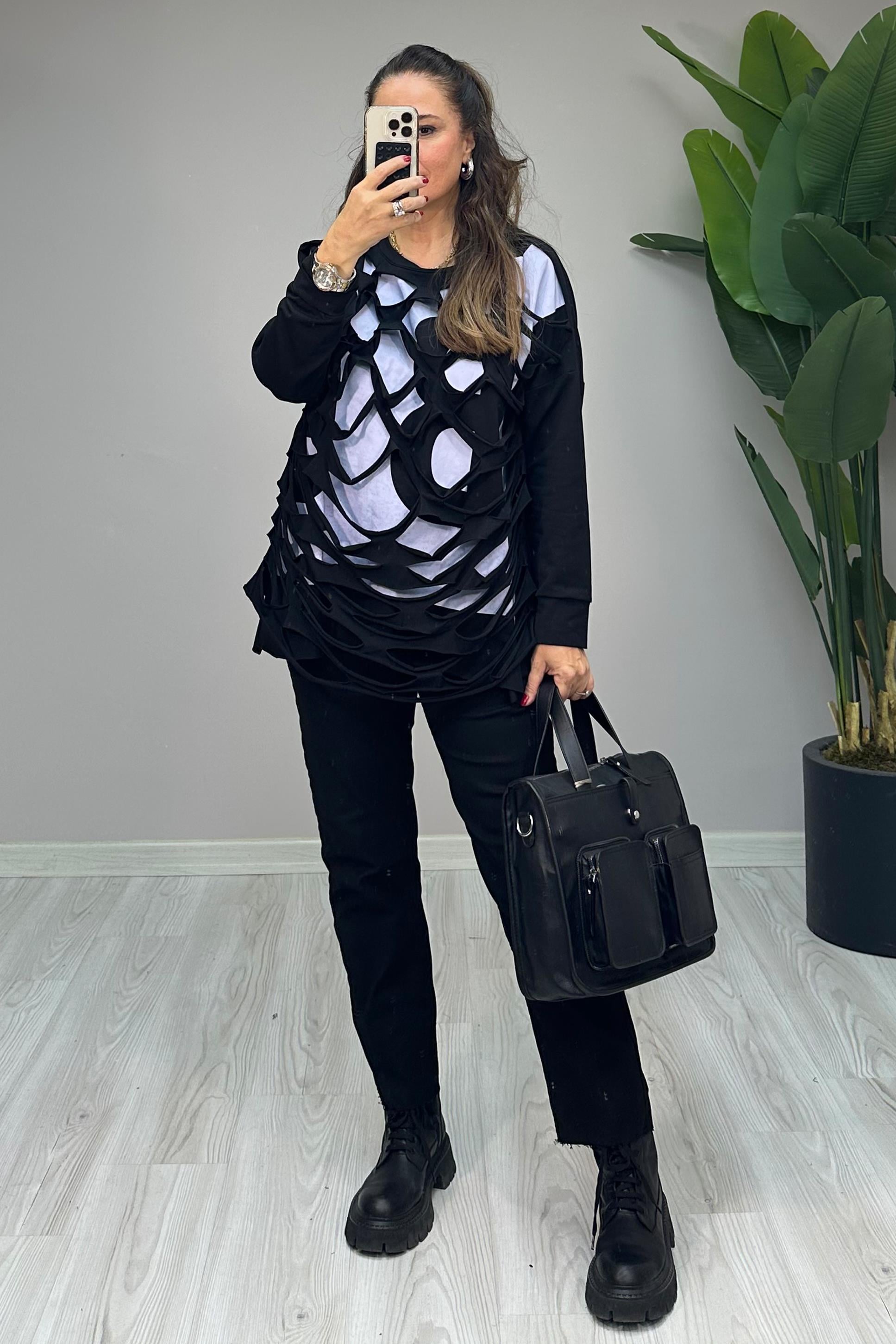Zaira Tasarım Sweat Siyah