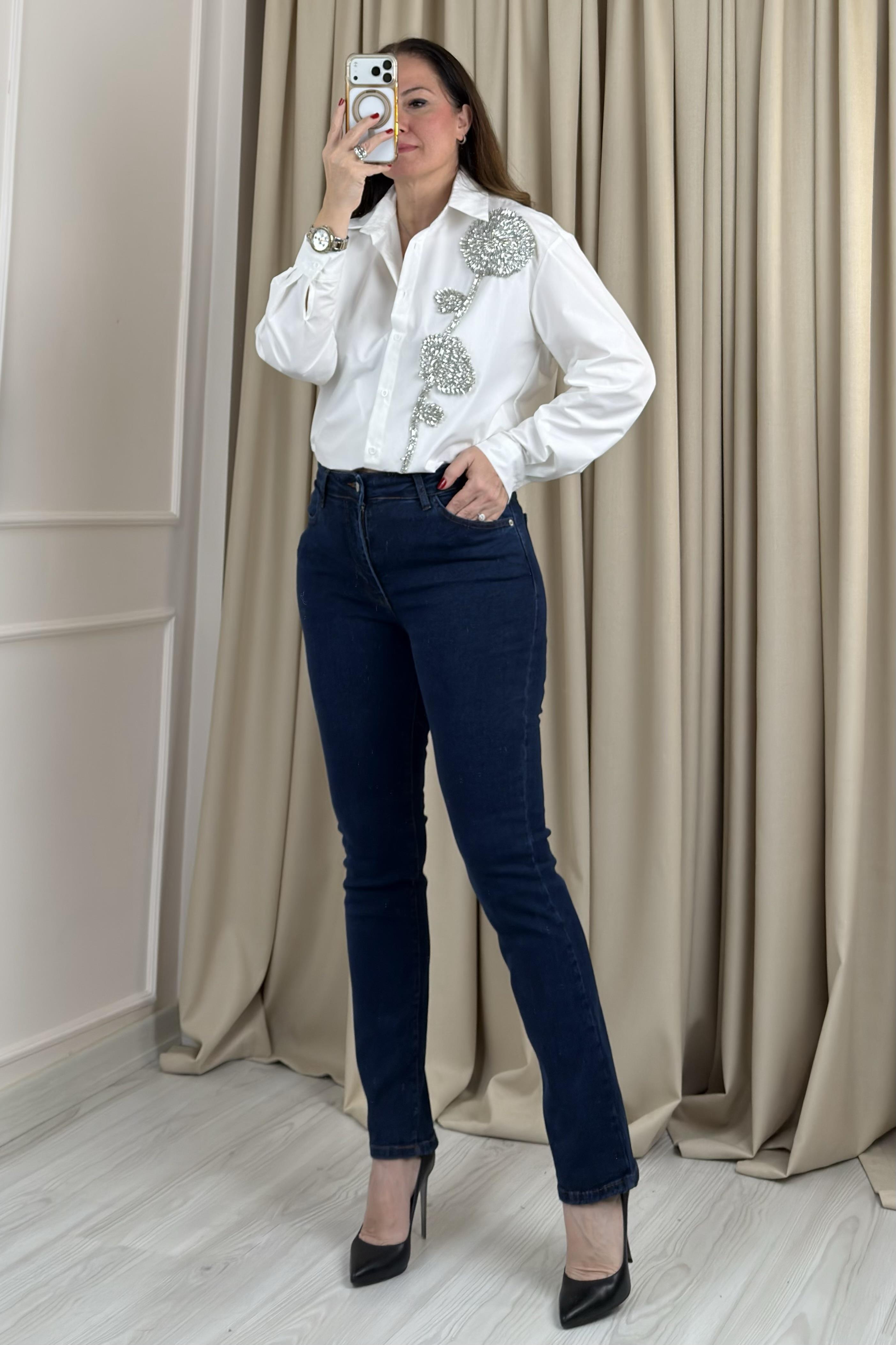 Miral Boru Paça Pantolon Lacivert