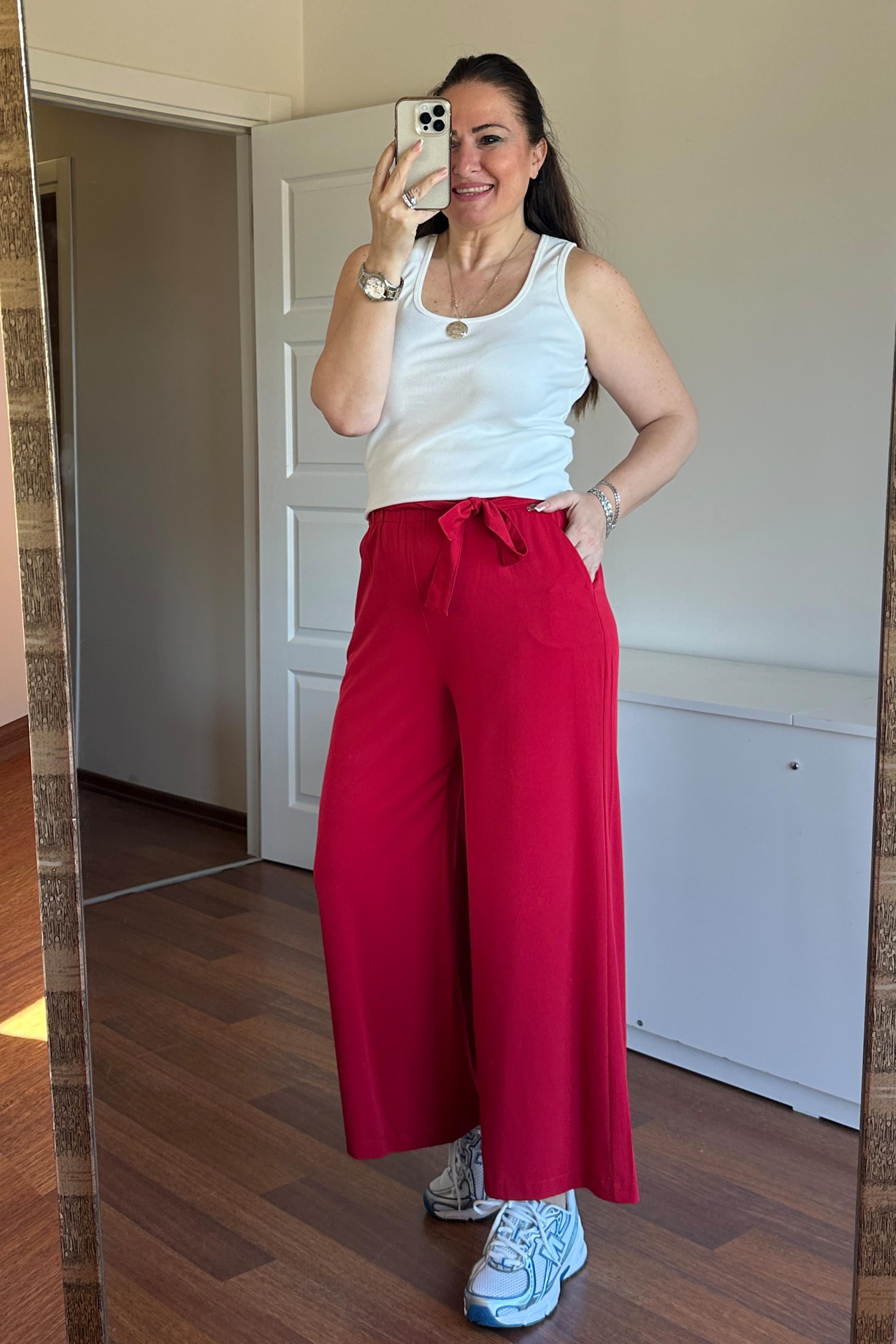 Rosalia Pantolon Kırmızı