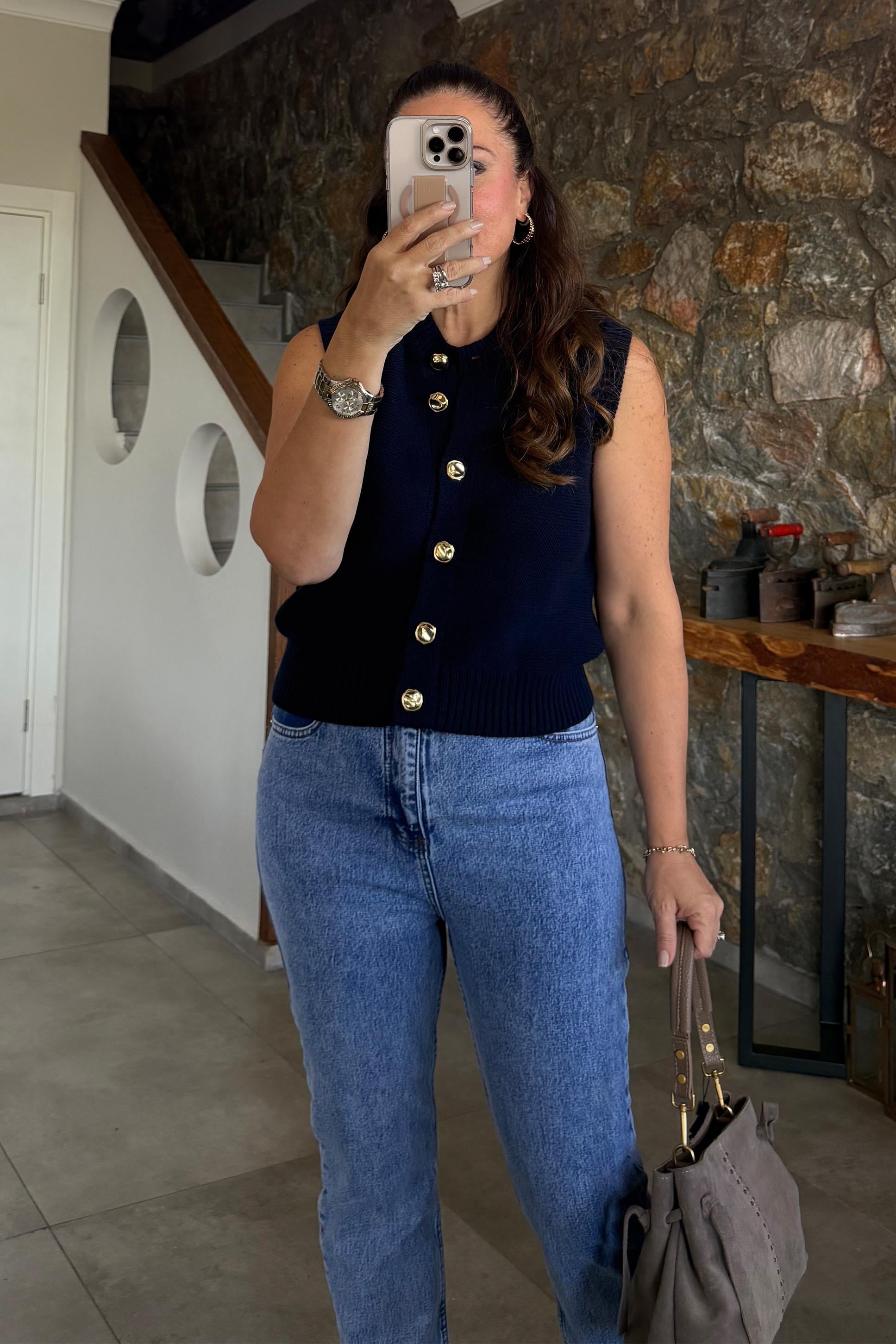 Zelna Yelek Lacivert