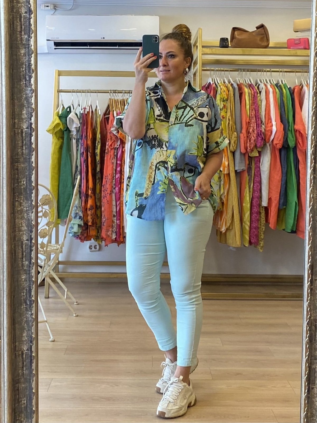 Full Likralı Pantolon Su Yeşili
