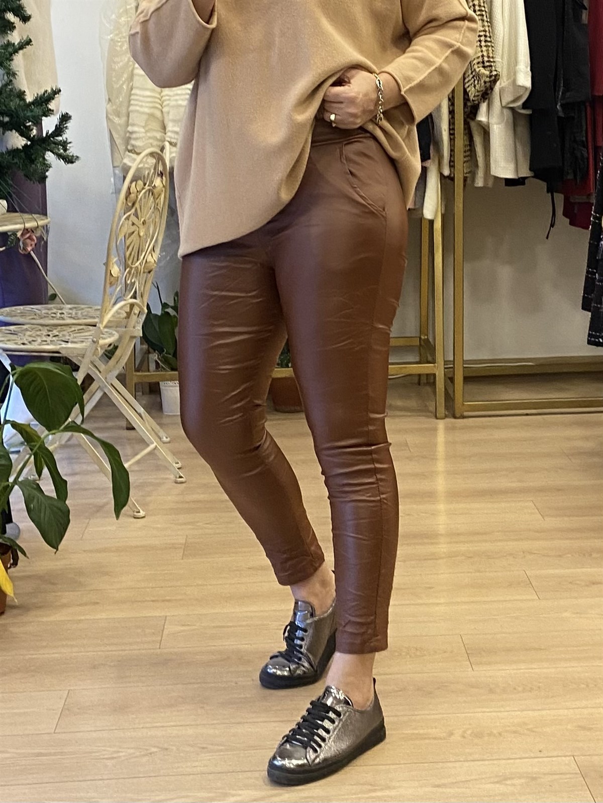 Mumlu Pantolon Bronz