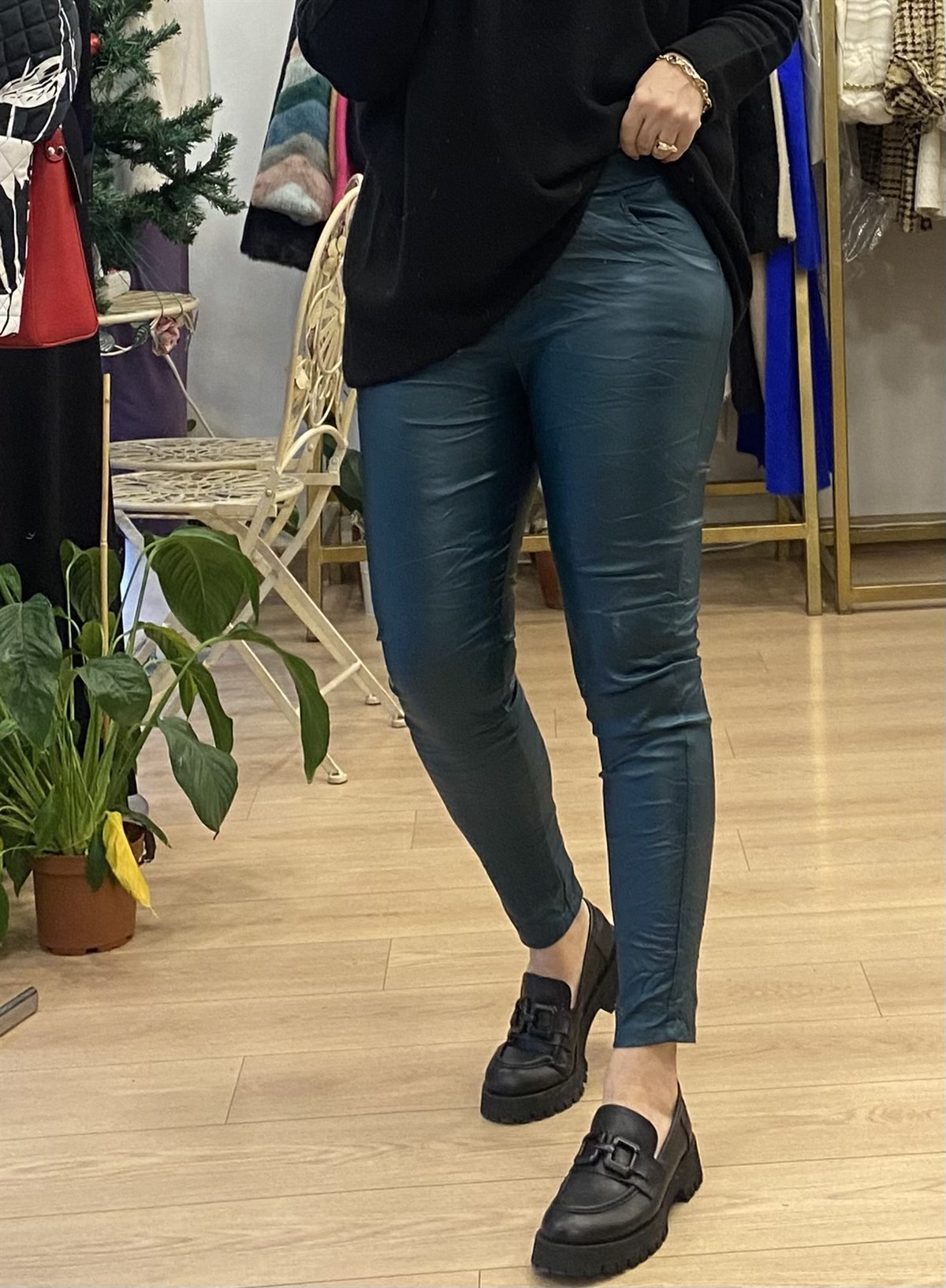Mumlu Pantolon Turkuaz