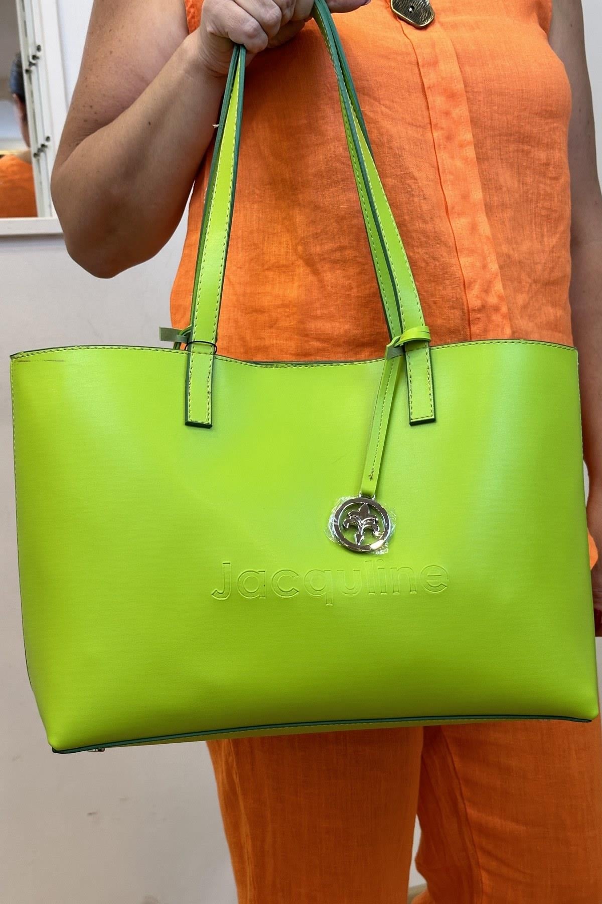 Omuz Askılı Kol Çantası Neon Yeşil