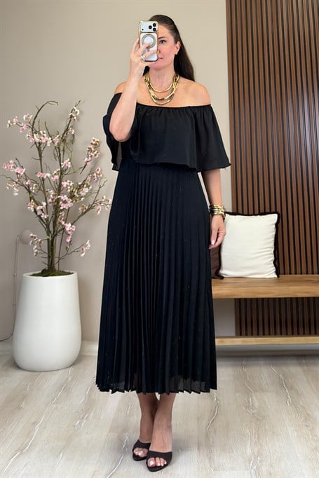 Selene Sifon Elbise Siyah