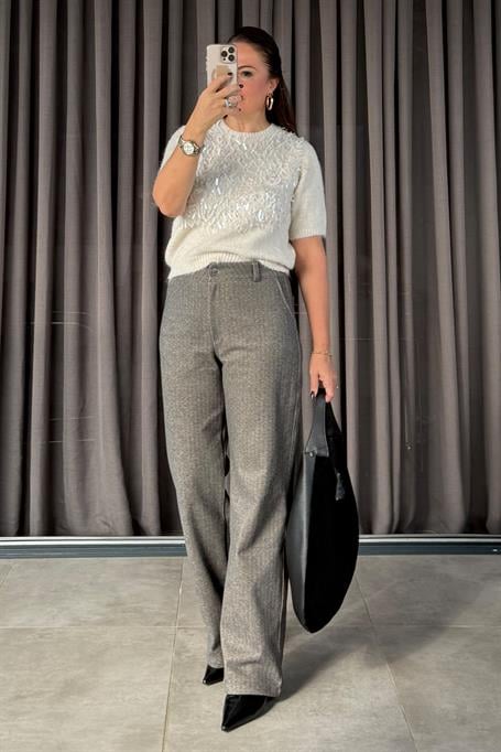 Moss Kaşmir Pantolon Gri