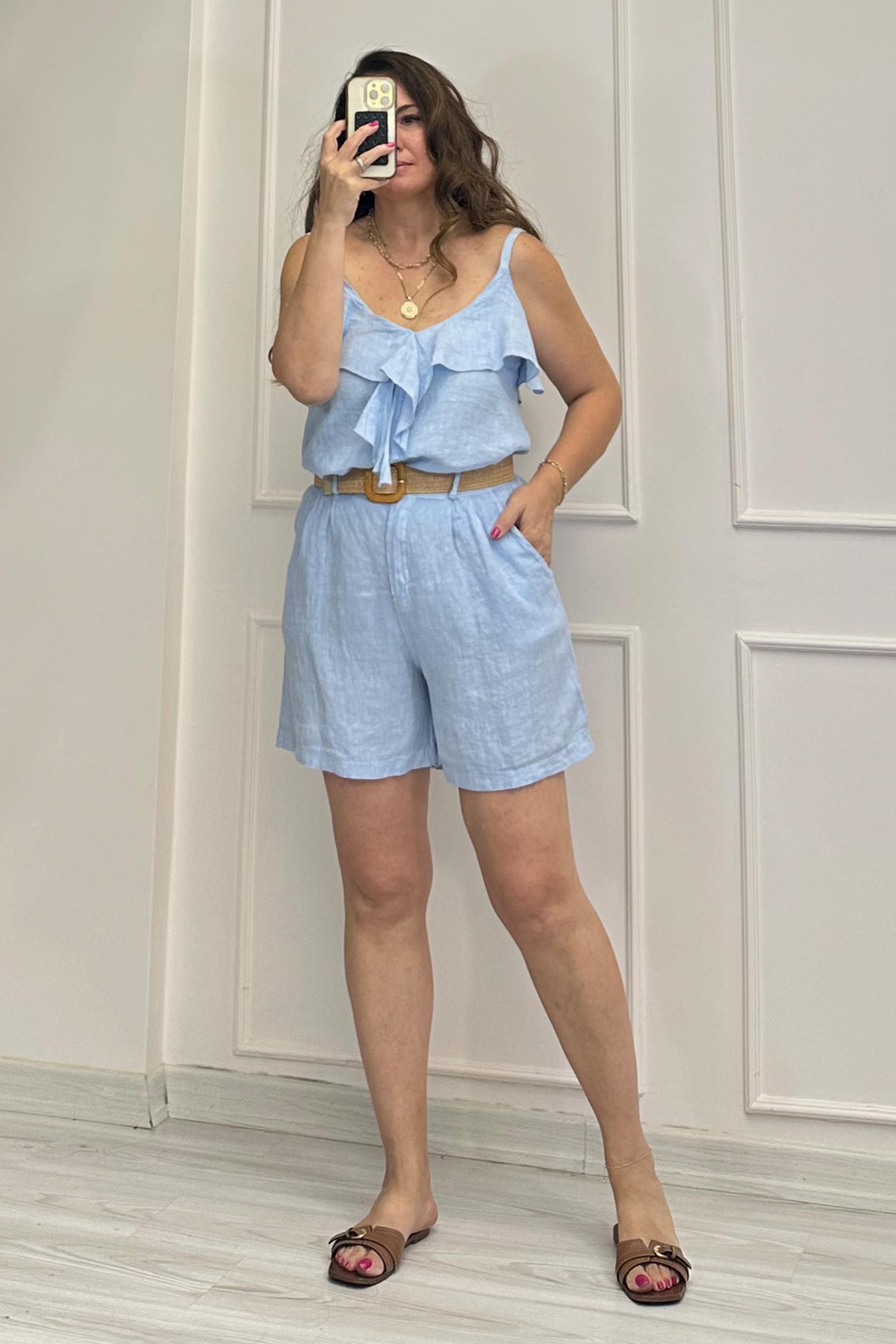 Manuela Şortlu Takım Açık Mavi