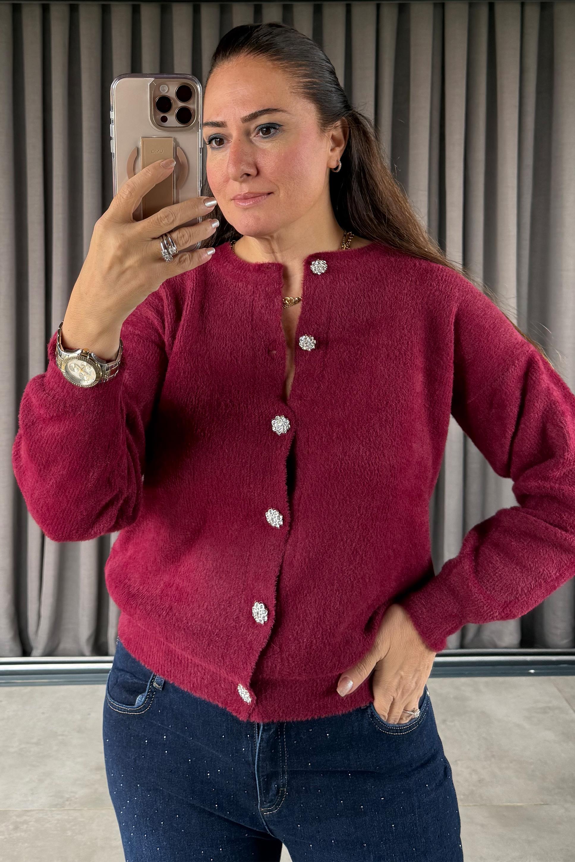 Armina Triko Hırka Bordo