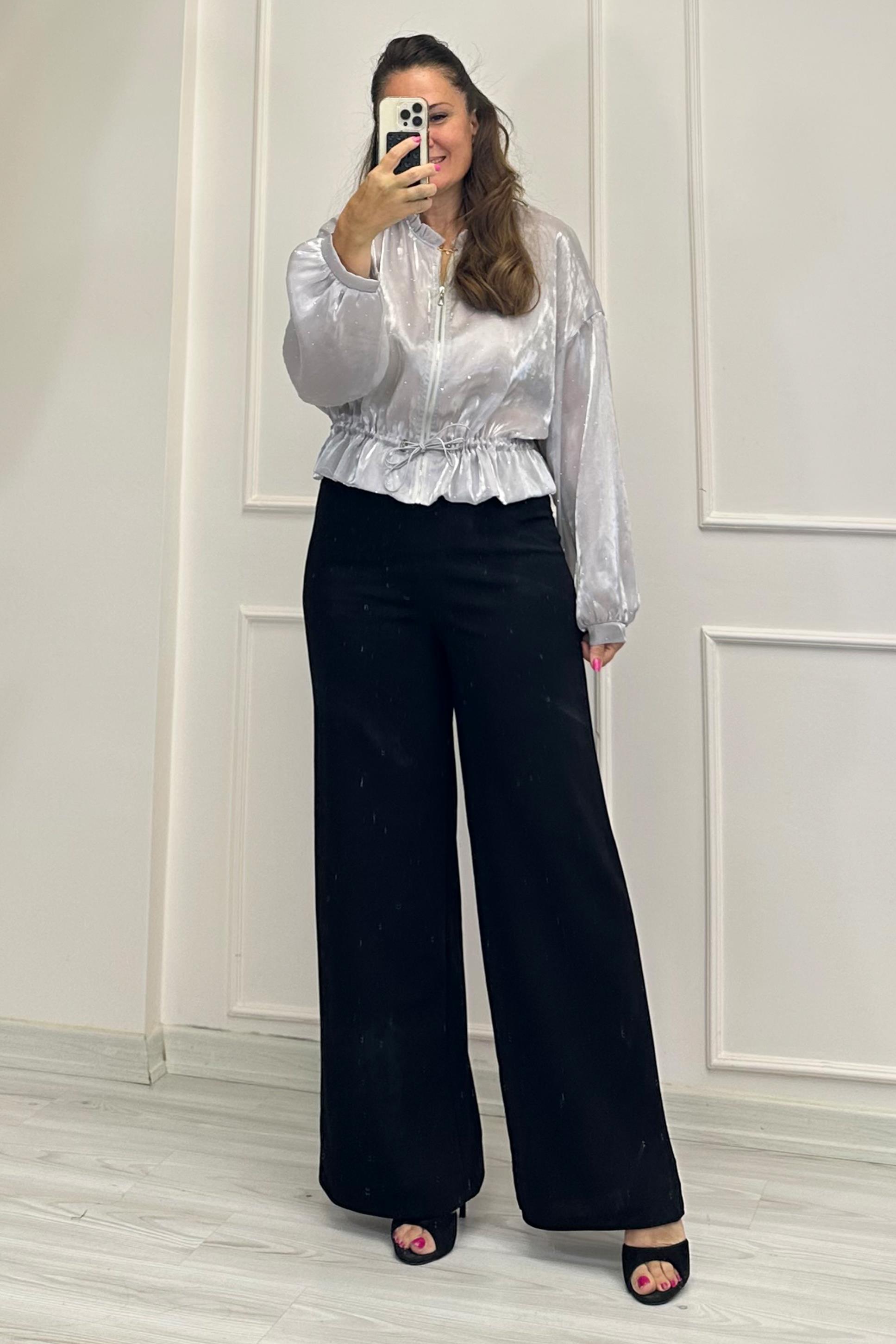 Alix Taşlı Ceket Gri