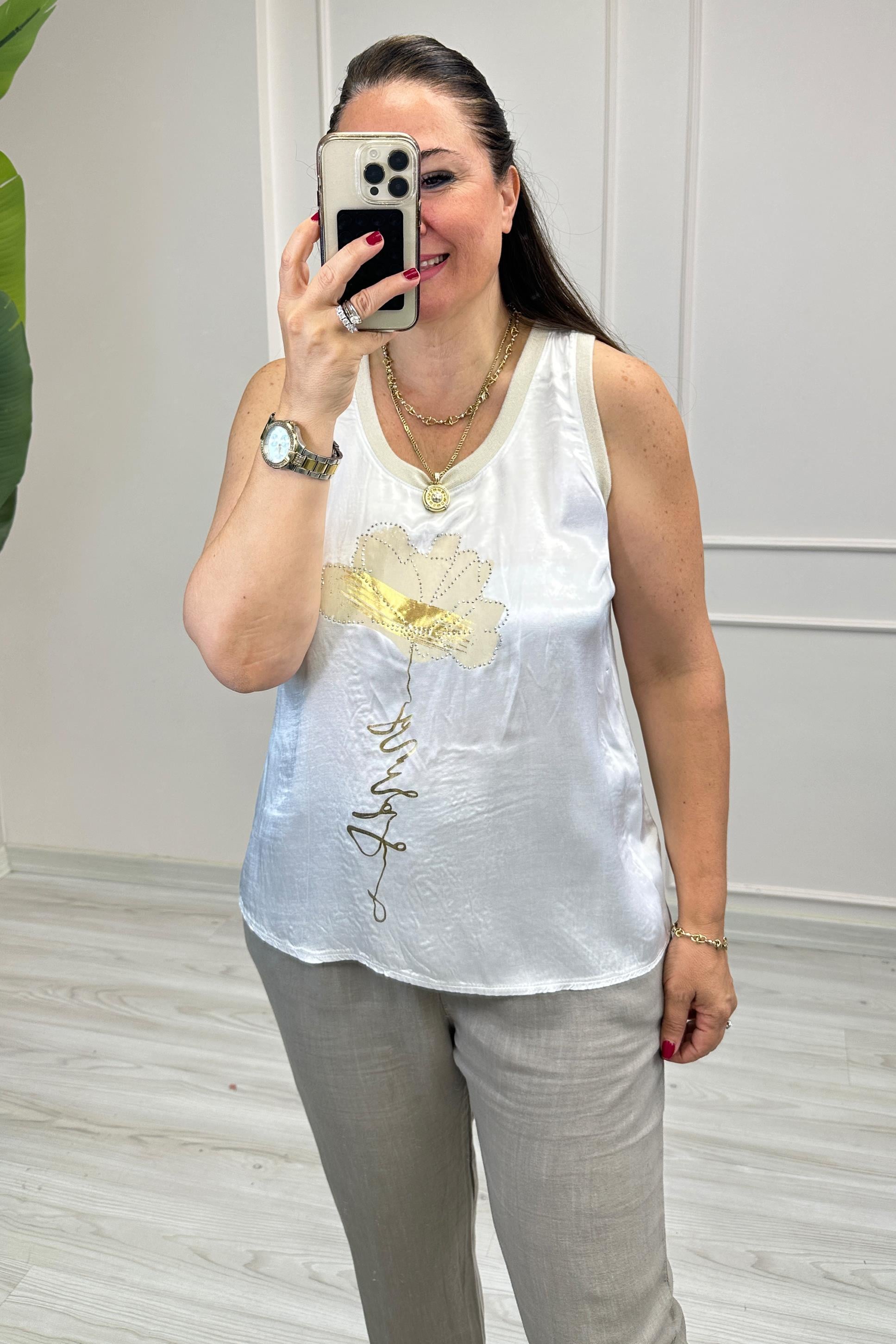 Renata Kolsuz Bluz Beyaz