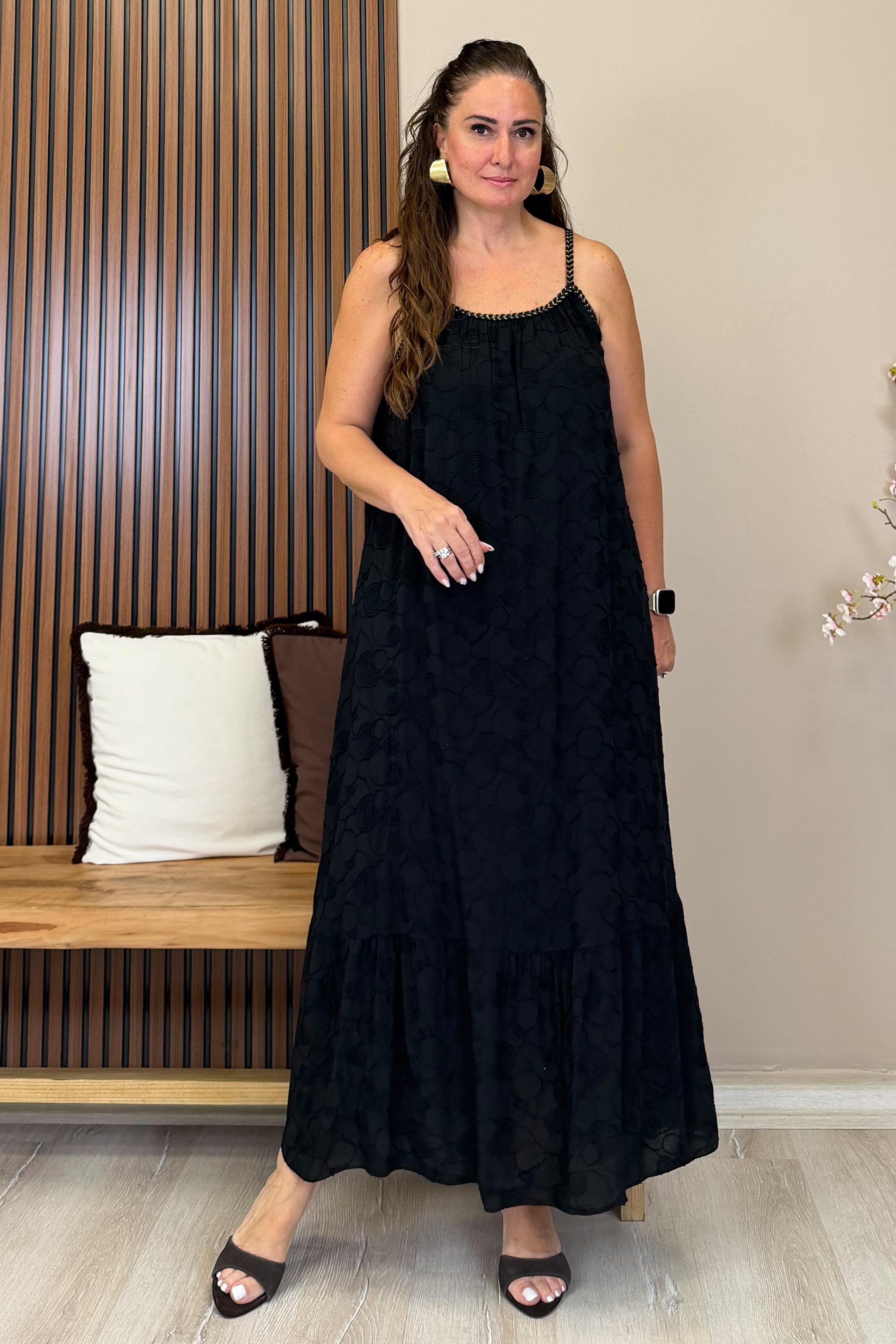 Verena Askılı Elbise Siyah