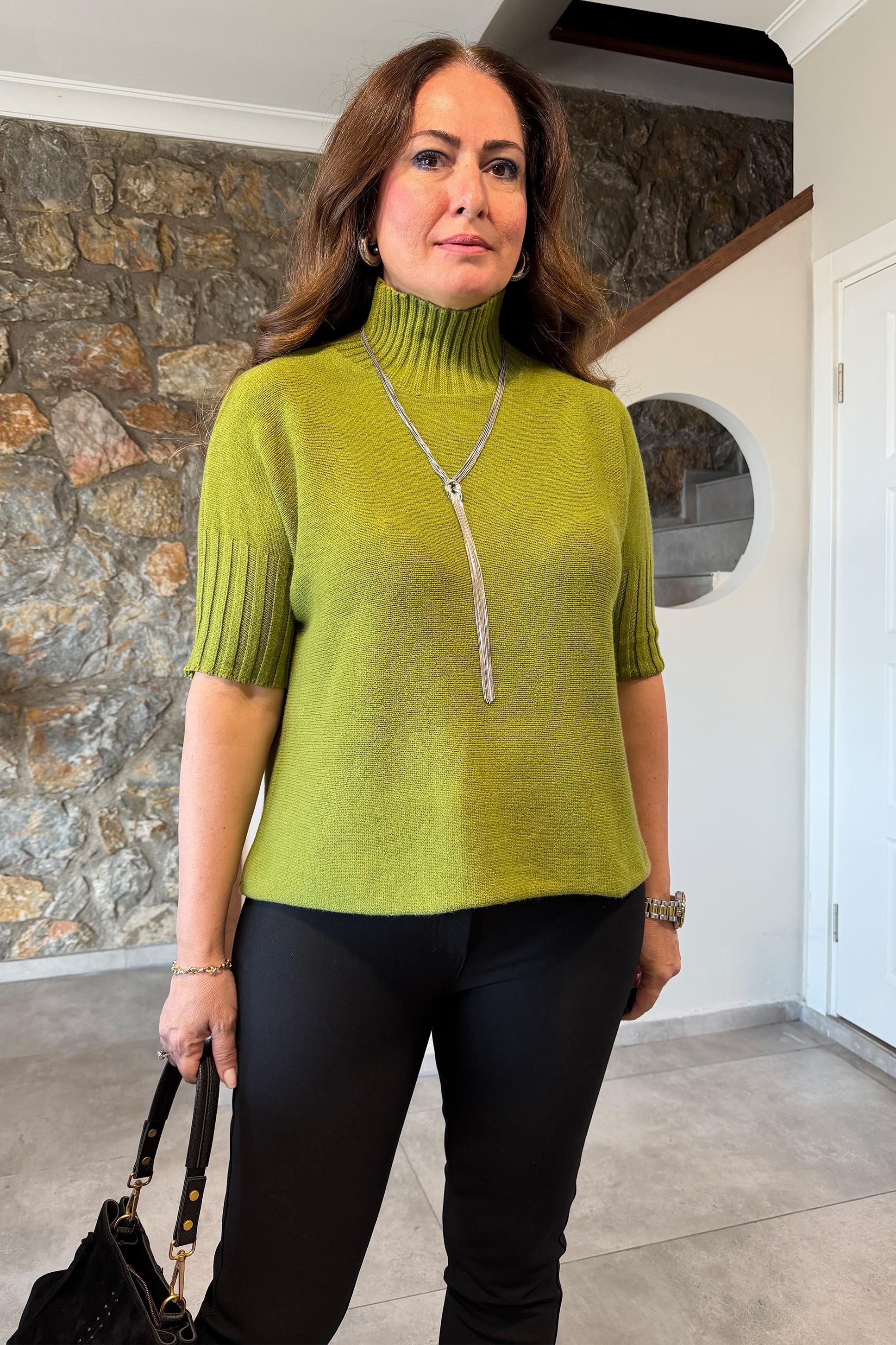 Zila Triko Bluz Yeşil
