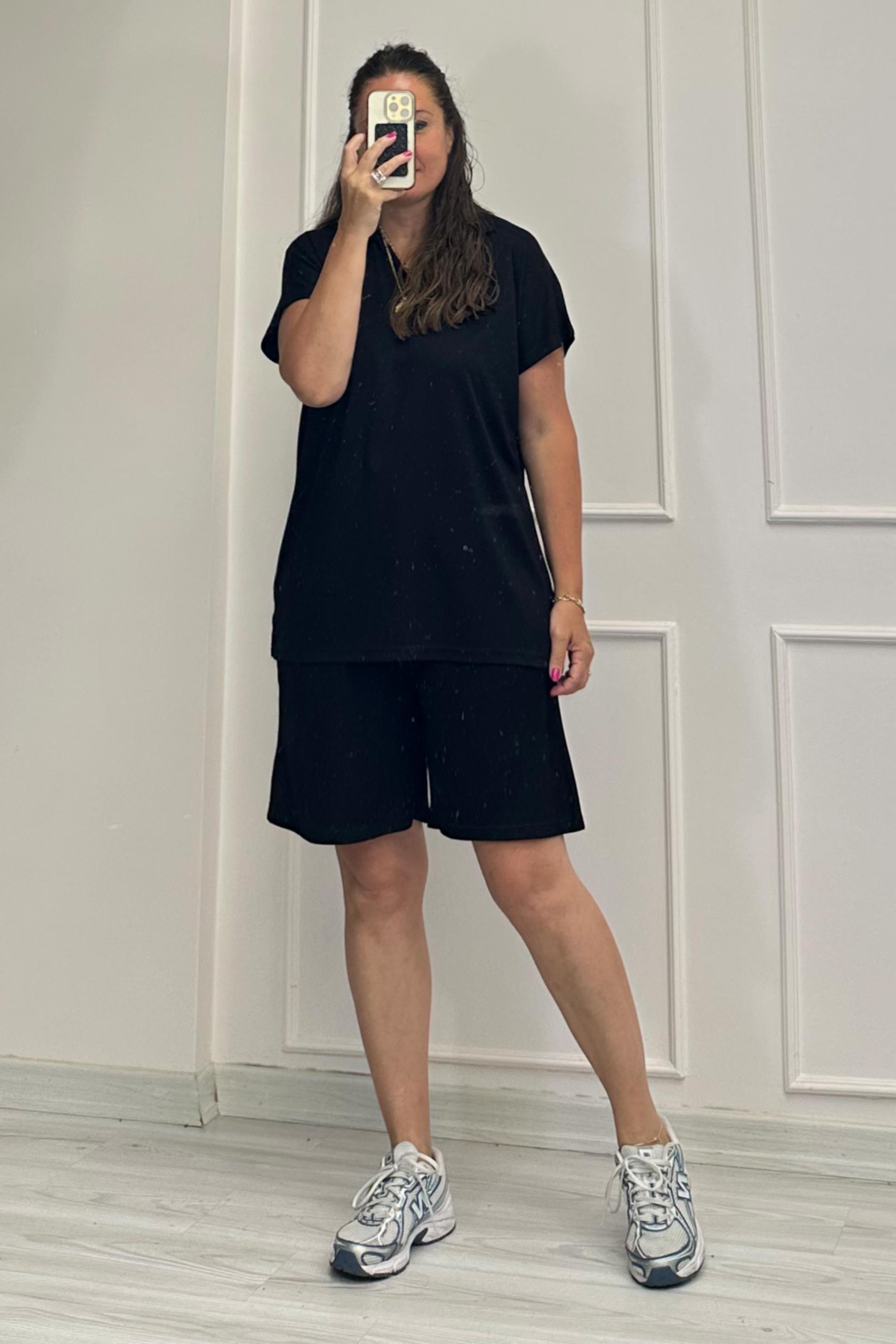 Calinda Şortlu Takım Siyah