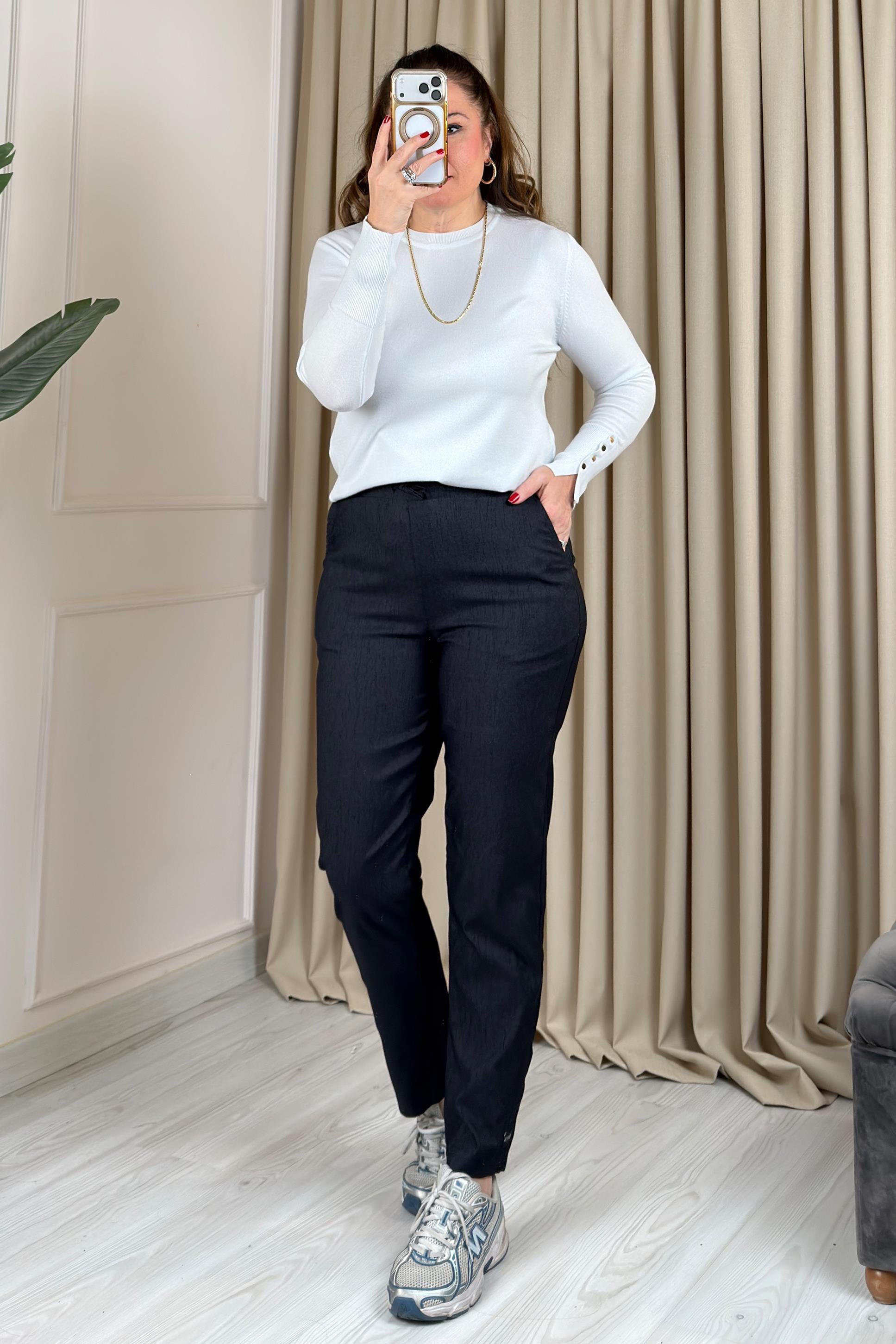 Glow Bilek Boy Pantolon Siyah