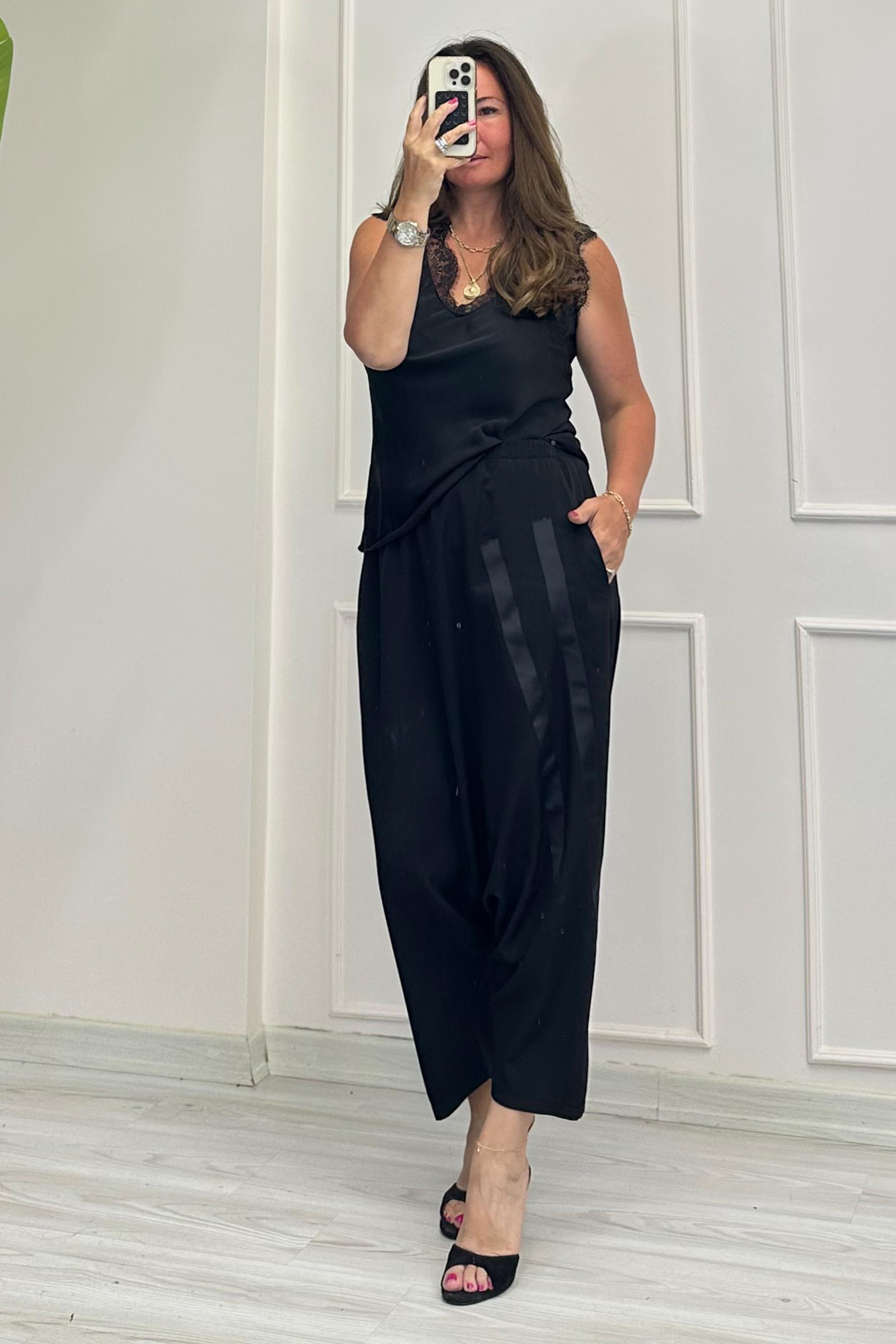 Claria Şalvar Pantolon Siyah