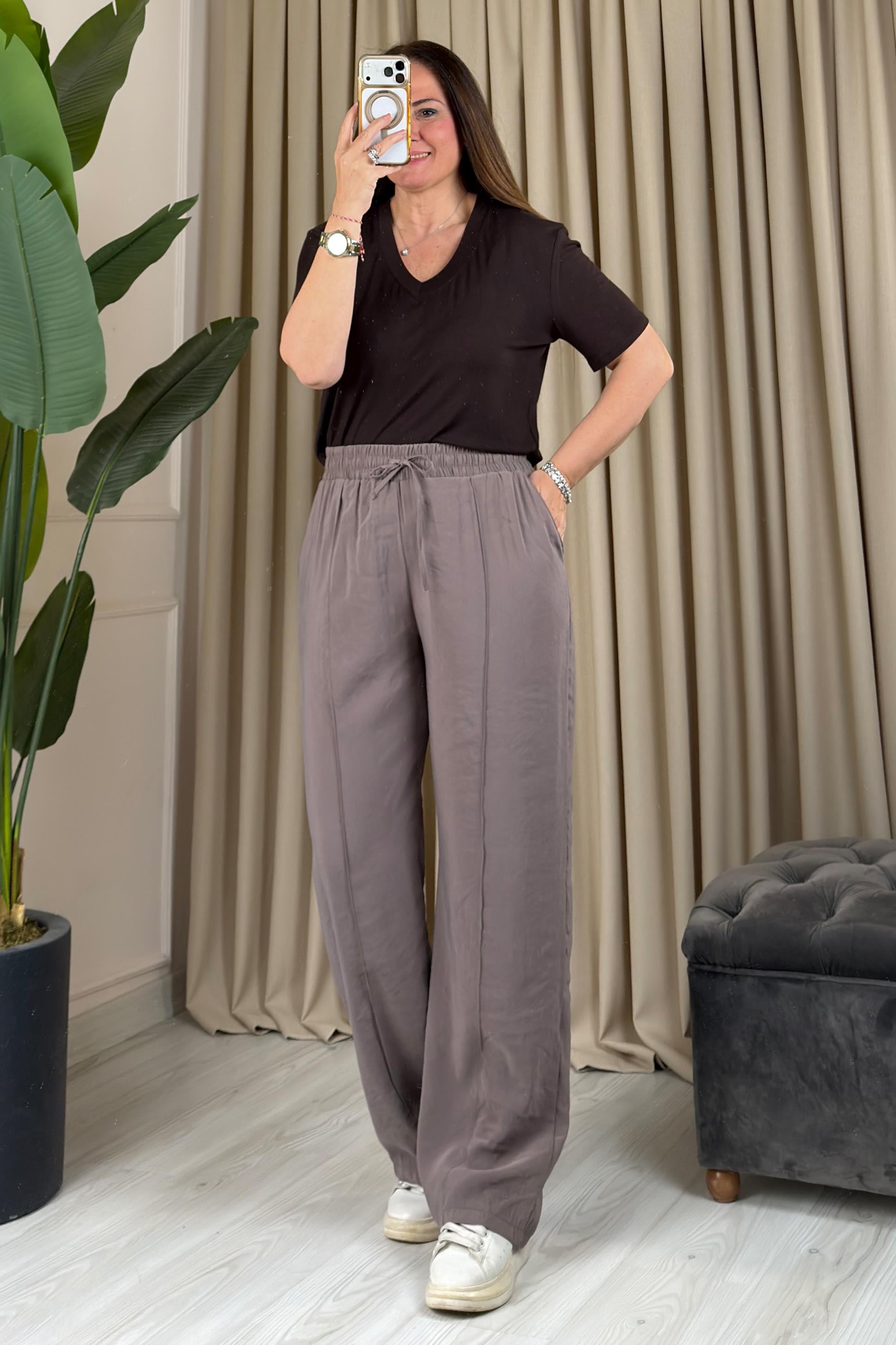 Mabella Palazzo Pantolon Kahve