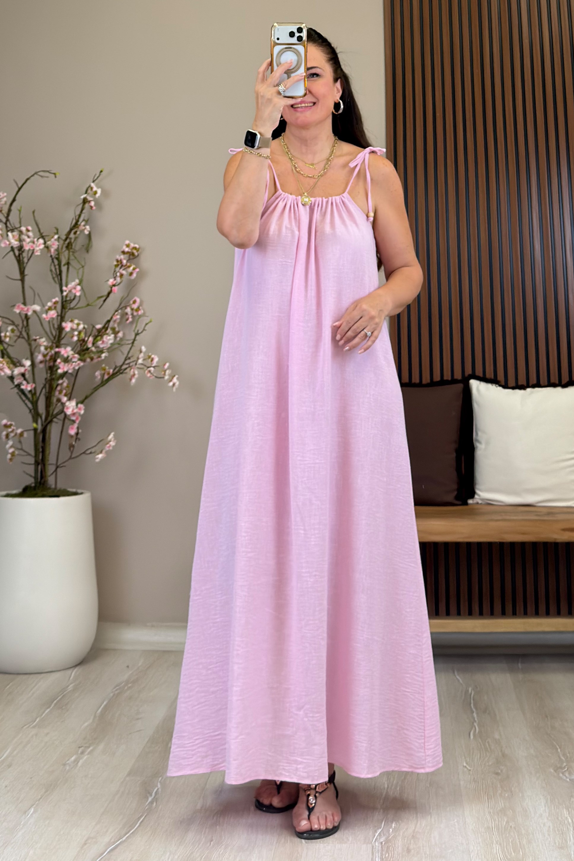 Layla Elbise Pembe