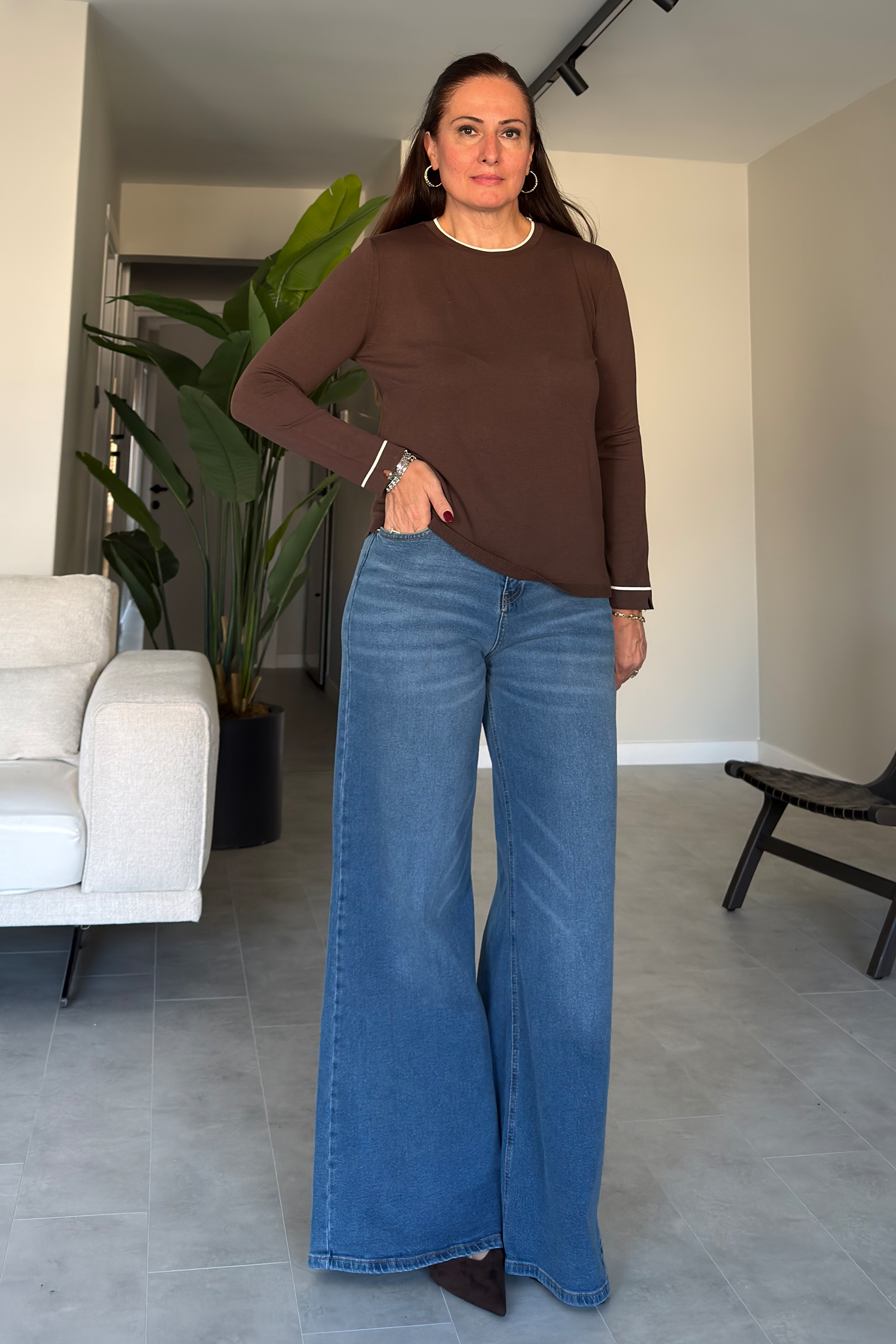 Lina Bluz Kahverengi