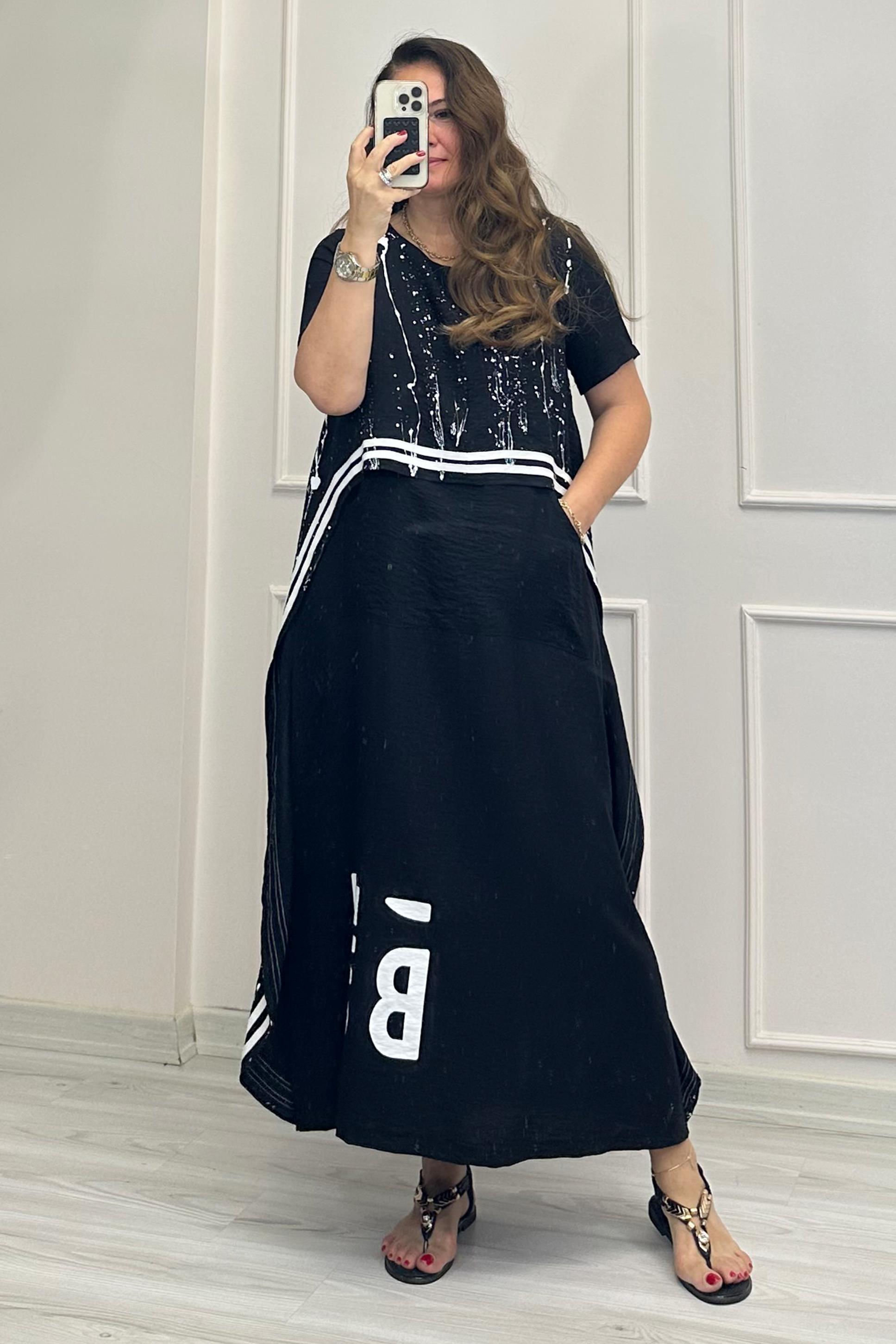 Filippa Cep Detaylı Elbise Siyah