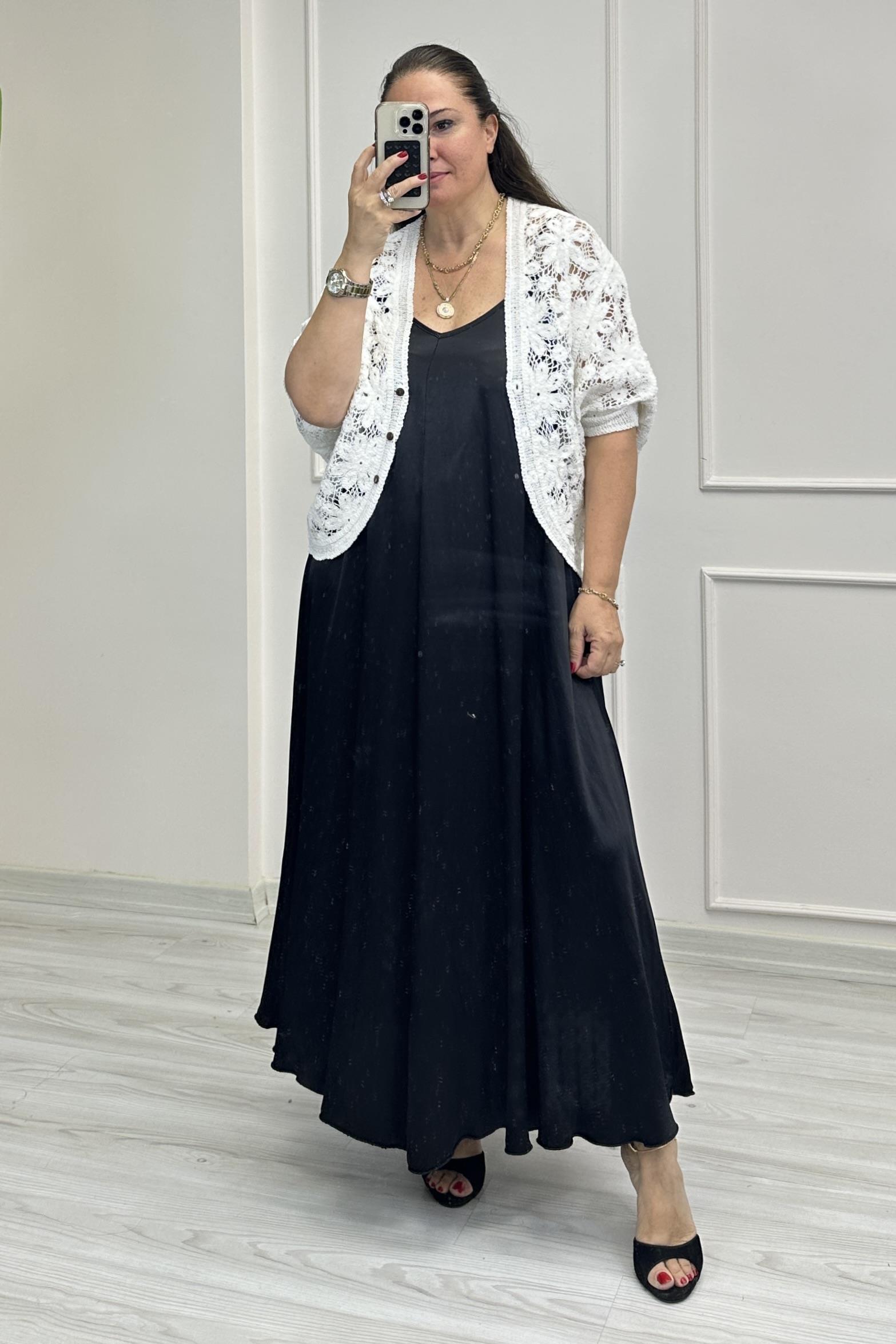 Örgü Bolero Hırka Beyaz