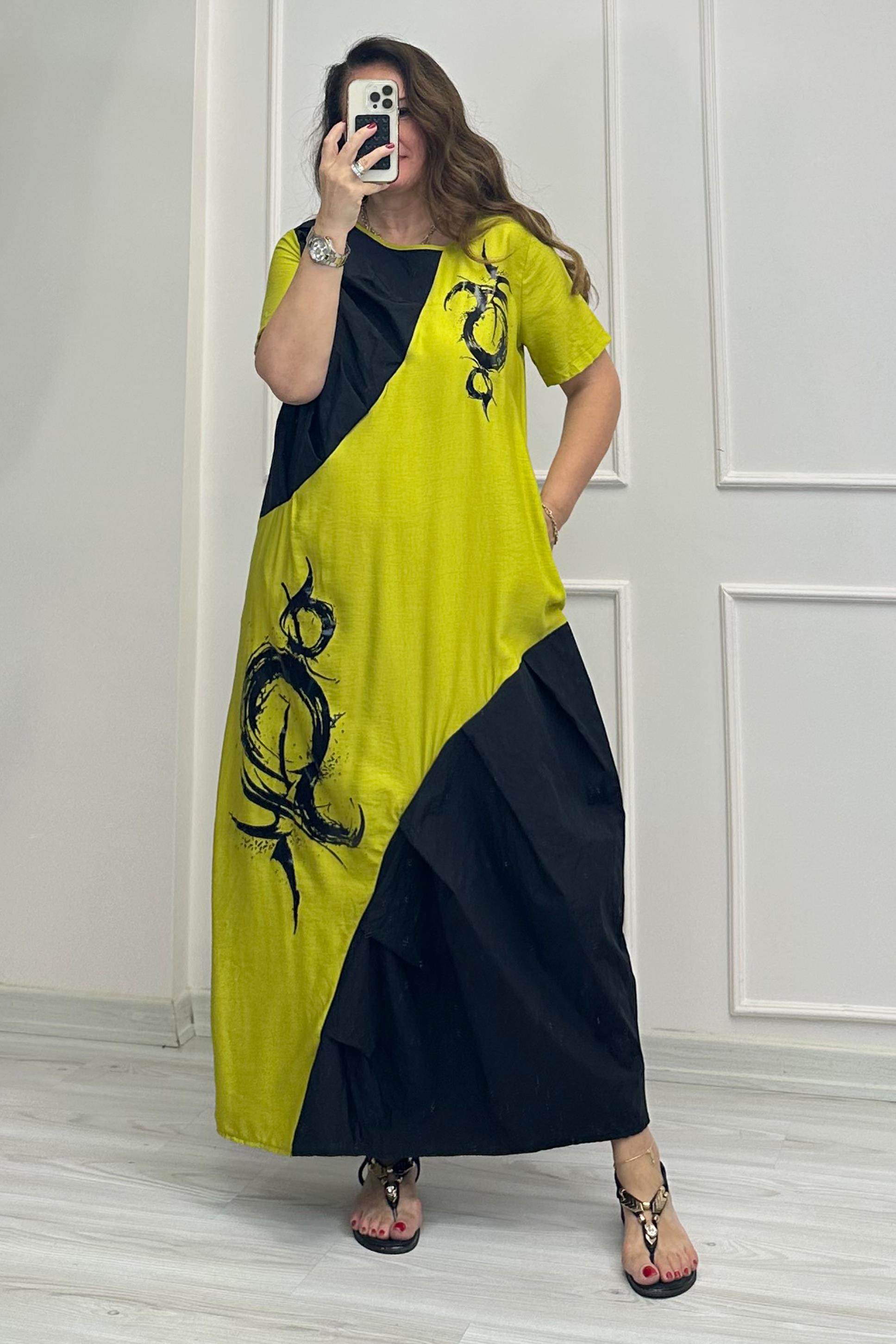 Camelia Maxi Boy Elbise Sarı