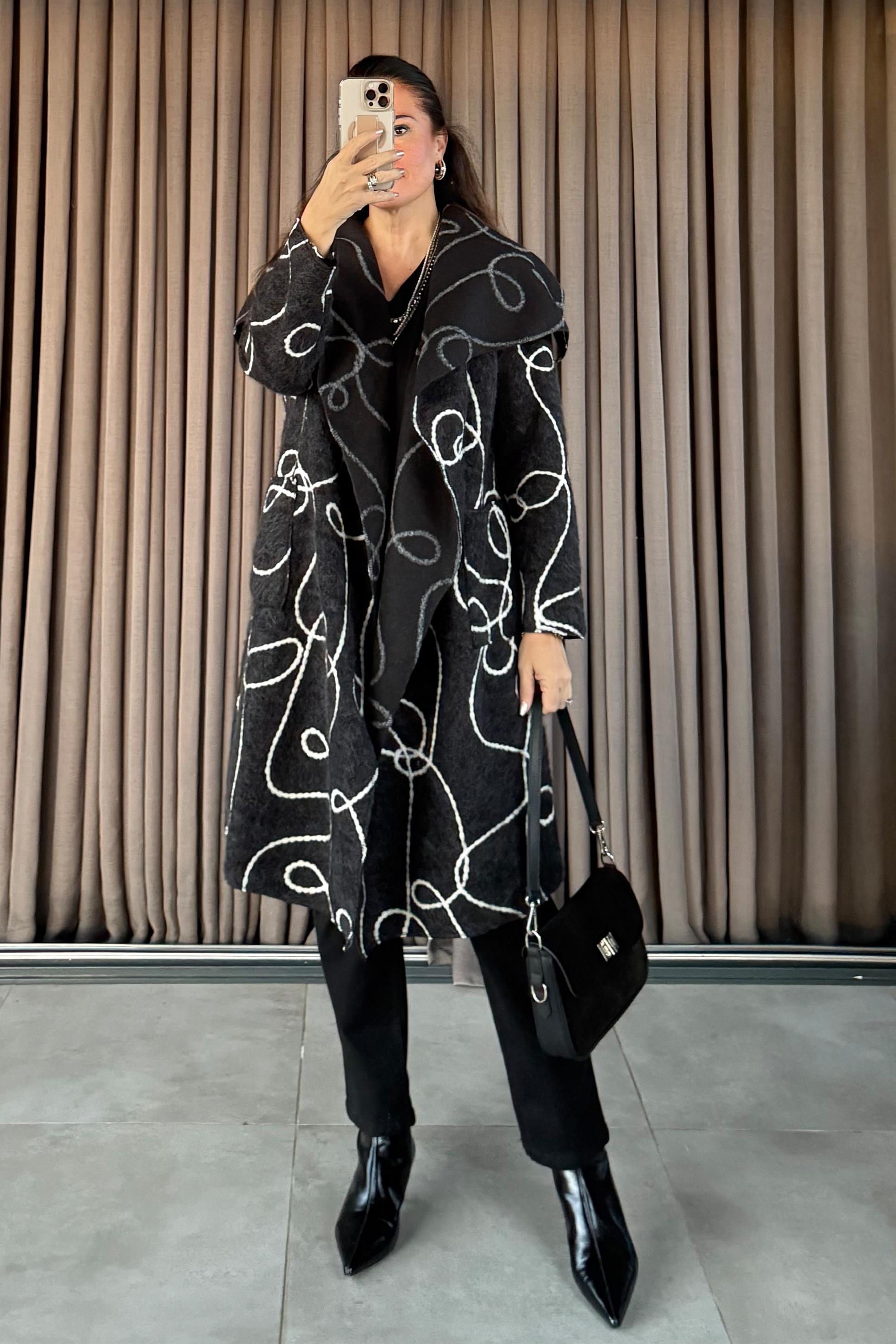 Alora Keçe Kaban Siyah