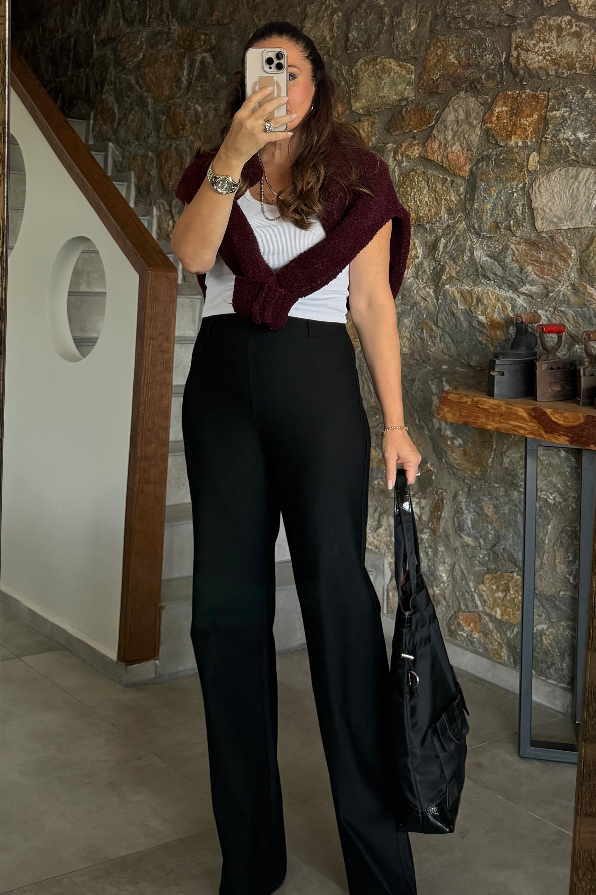 Rebeca Palazzo Pantolon Siyah