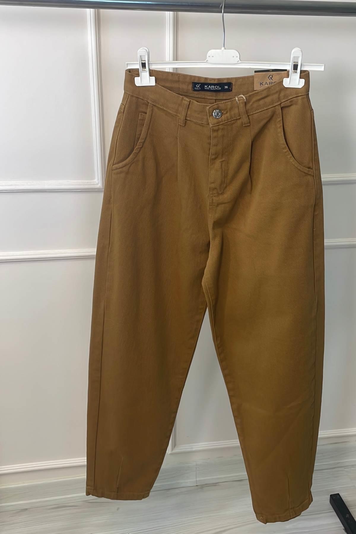 Baggy Kot Pantolon Hardal Rengi