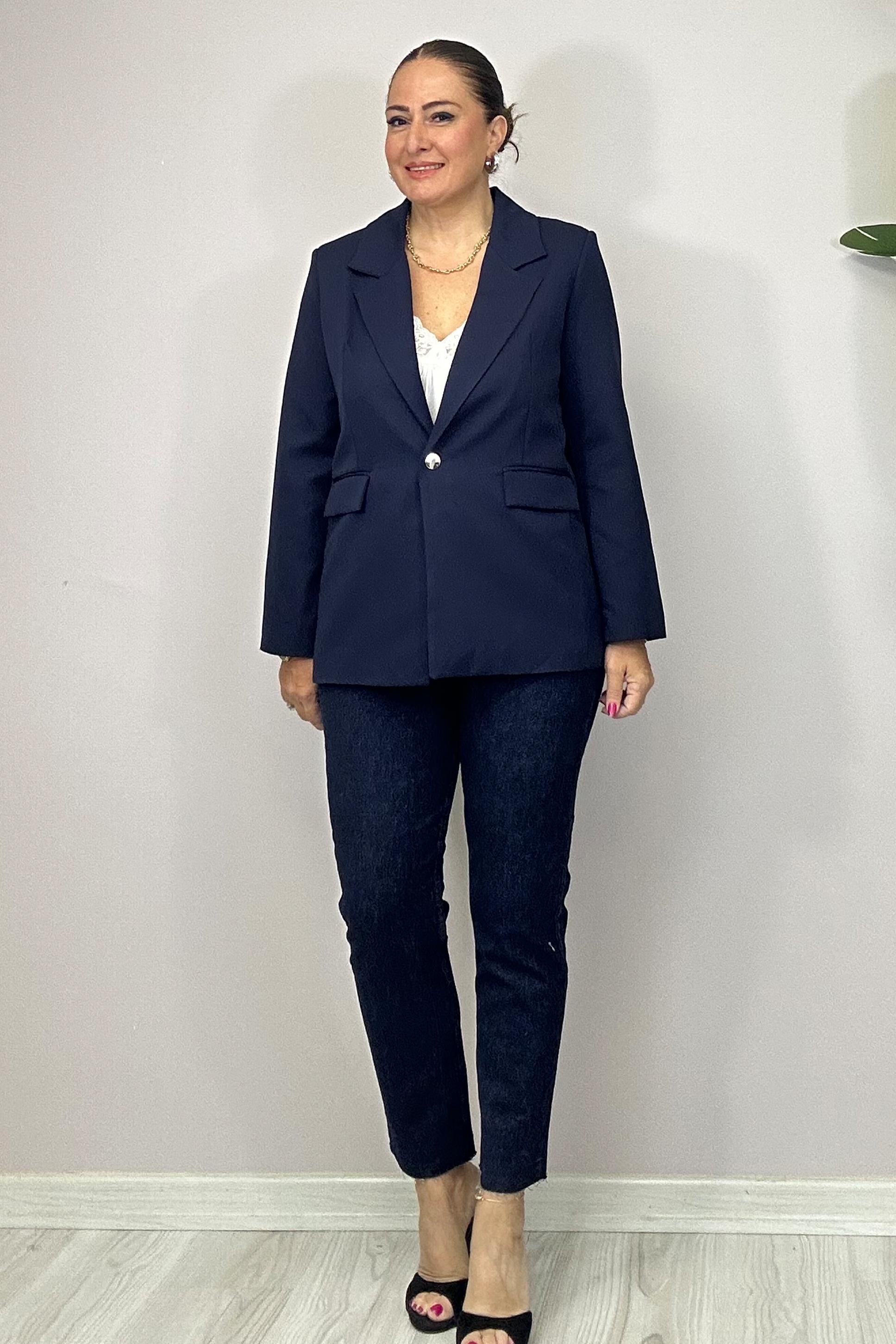 Kamila Blazer Ceket Lacivert