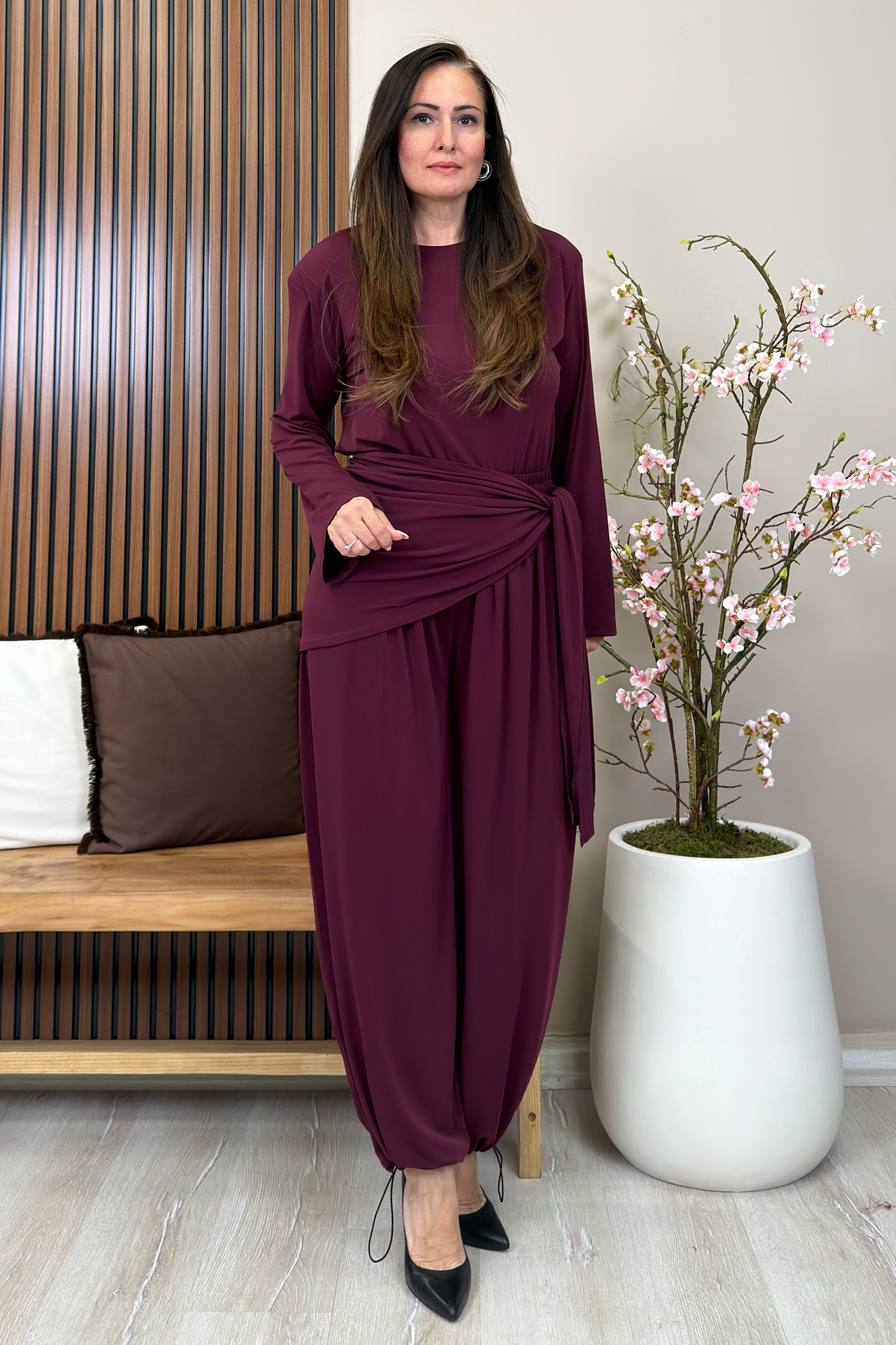 Nosa Şallı Takım Bordo