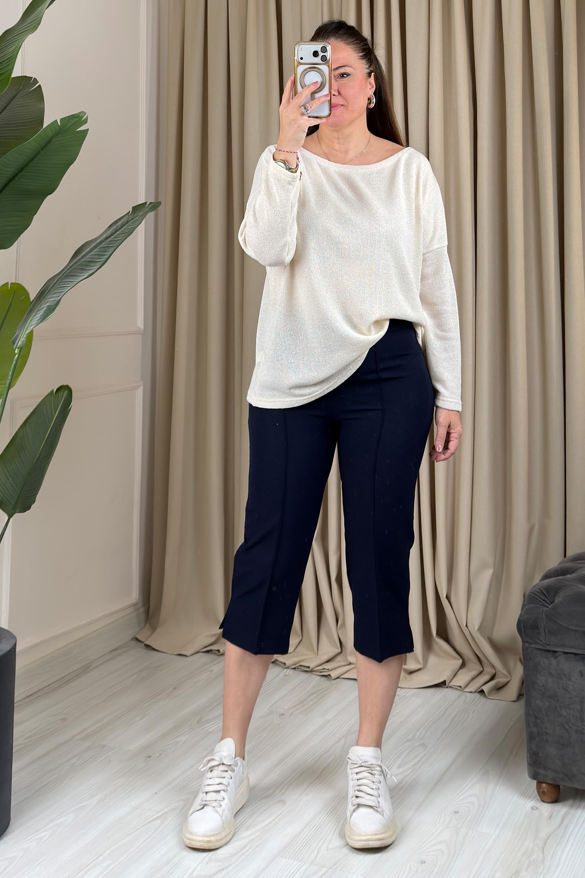 Carey Capri Pantolon Lacivert