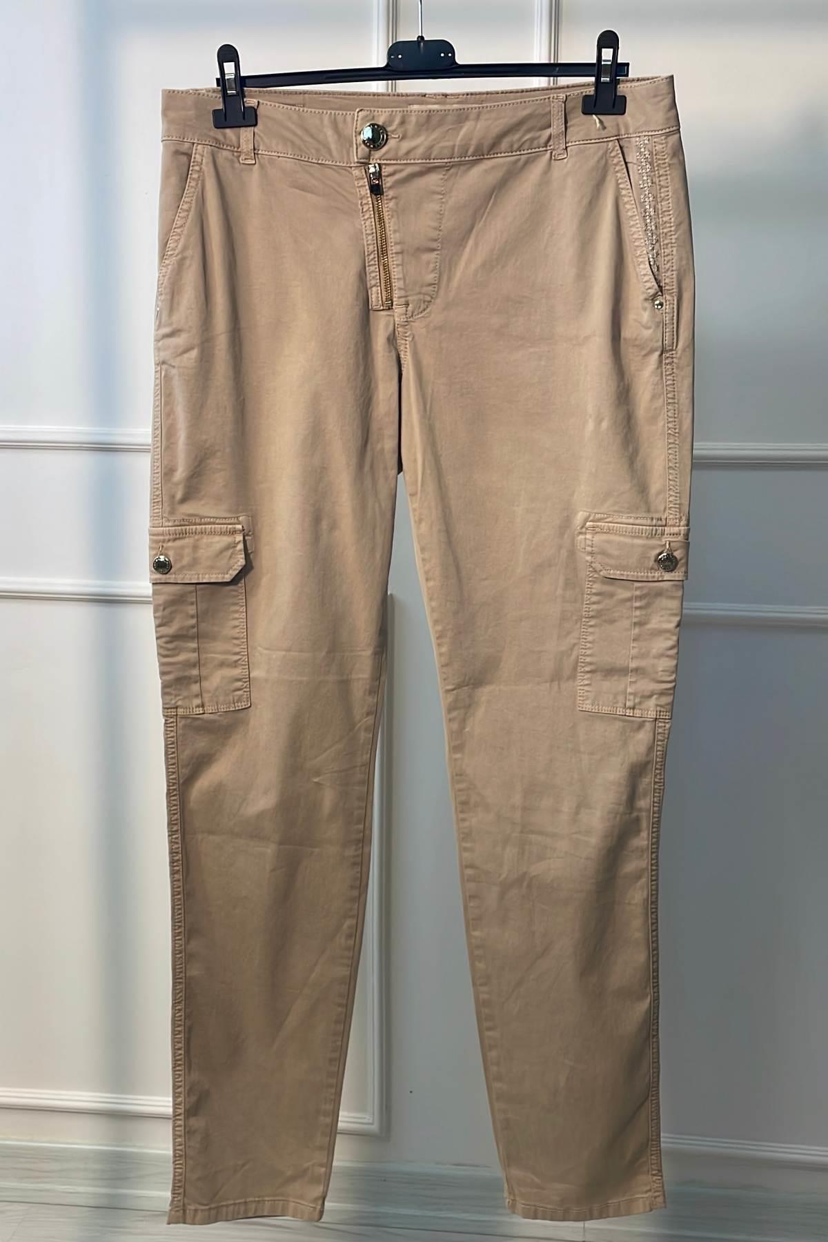 Cep Detaylı Pantolon Taş Rengi