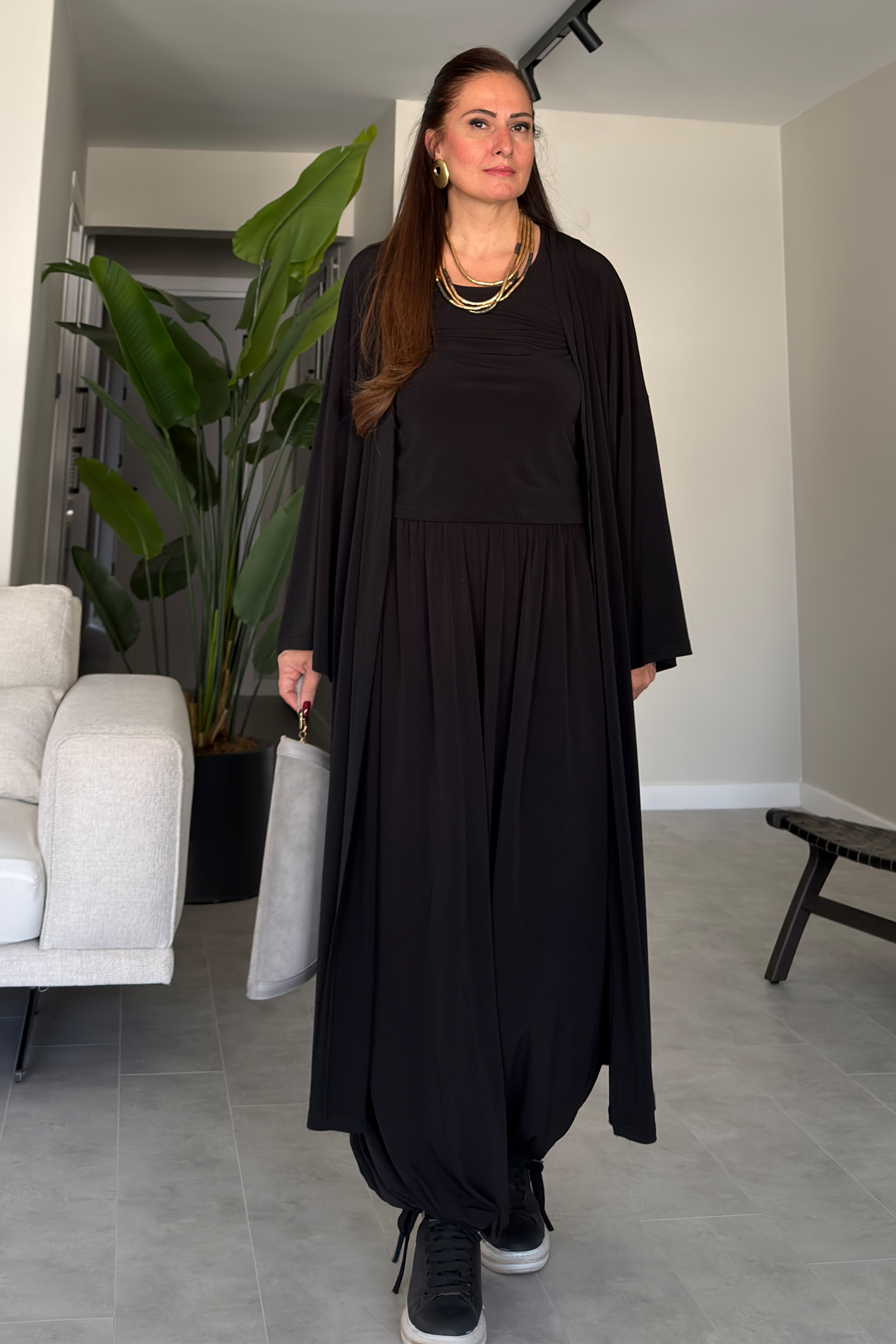 Jasmin Üçlü Takım Siyah