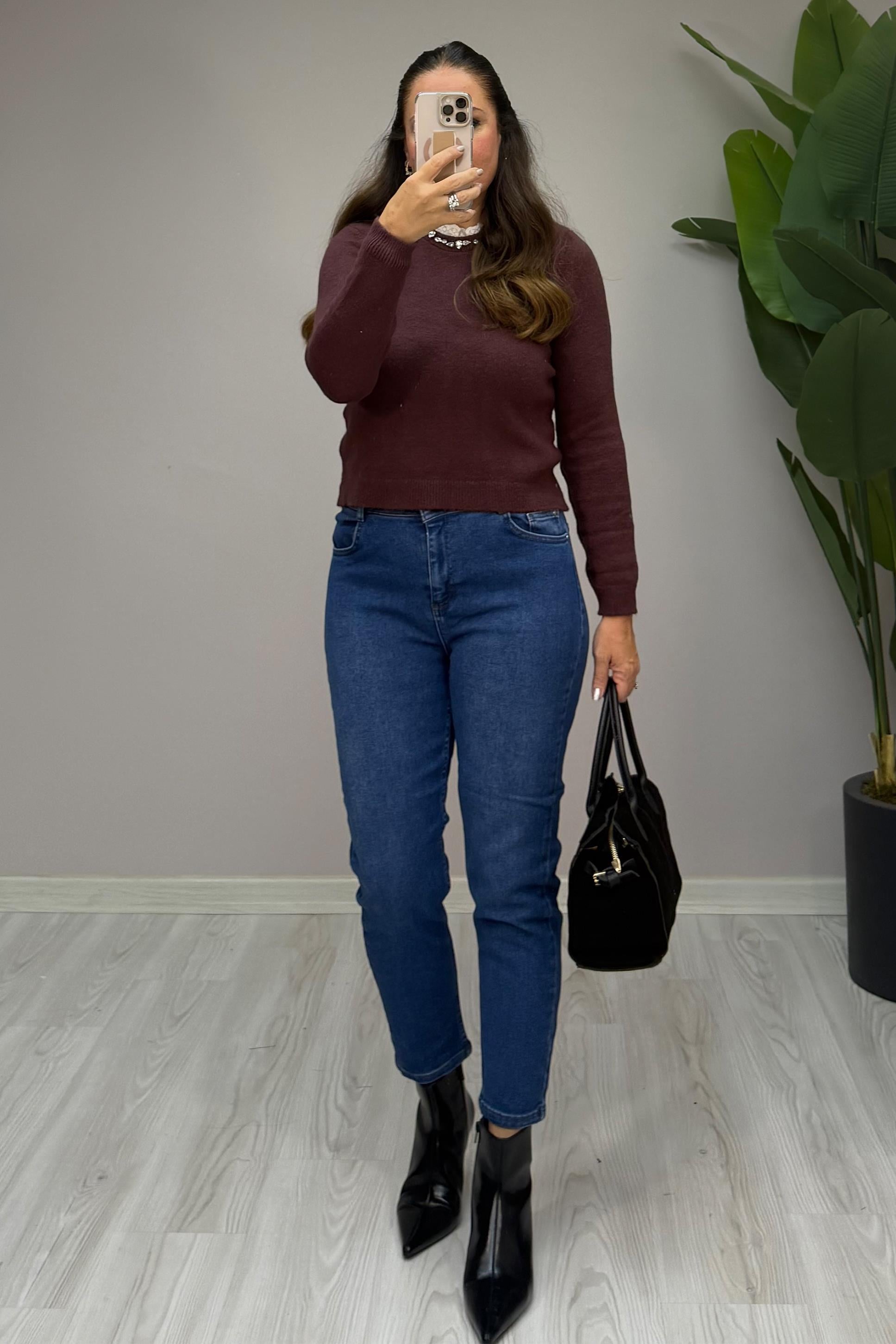 Blear Mom Jean Mavi