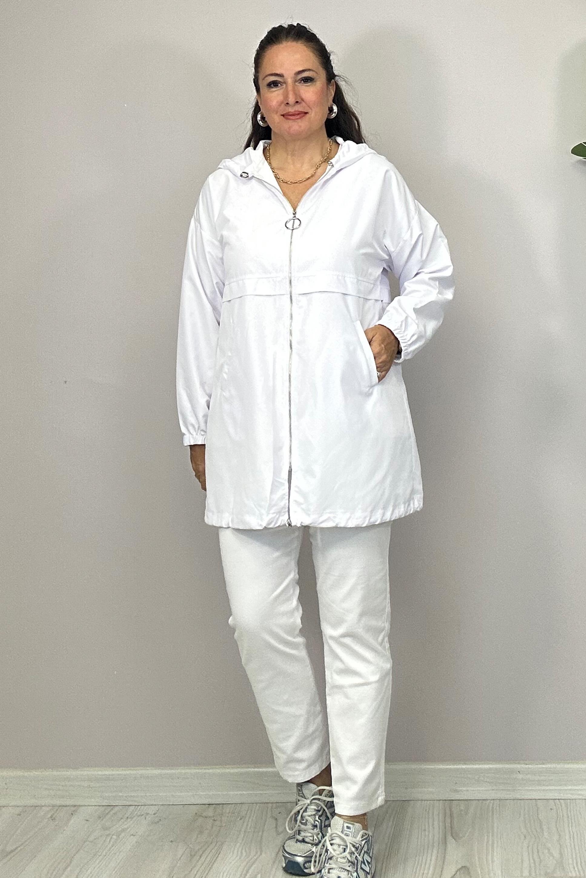 Rista Trençkot Beyaz