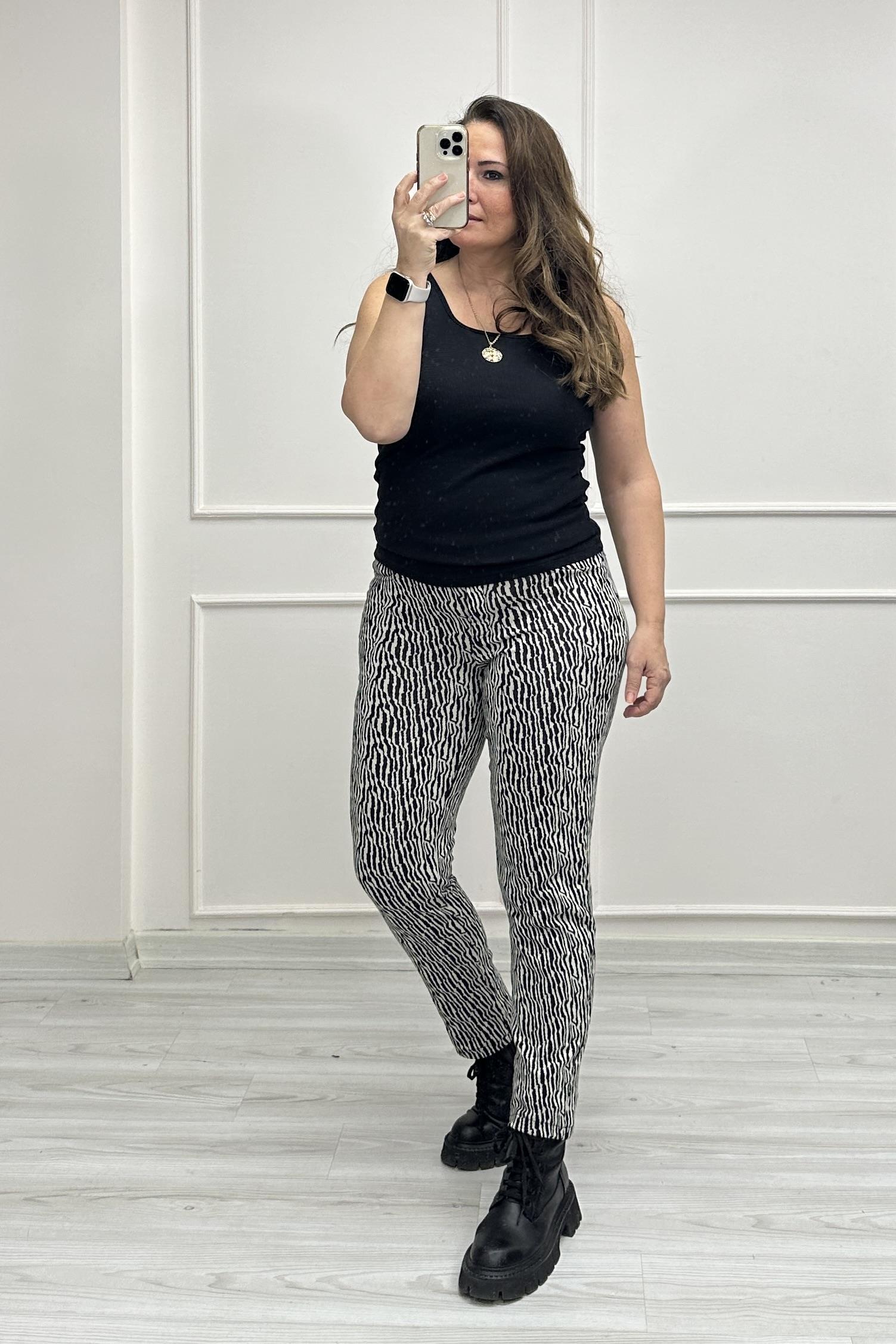 Örme Pantolon Siyah