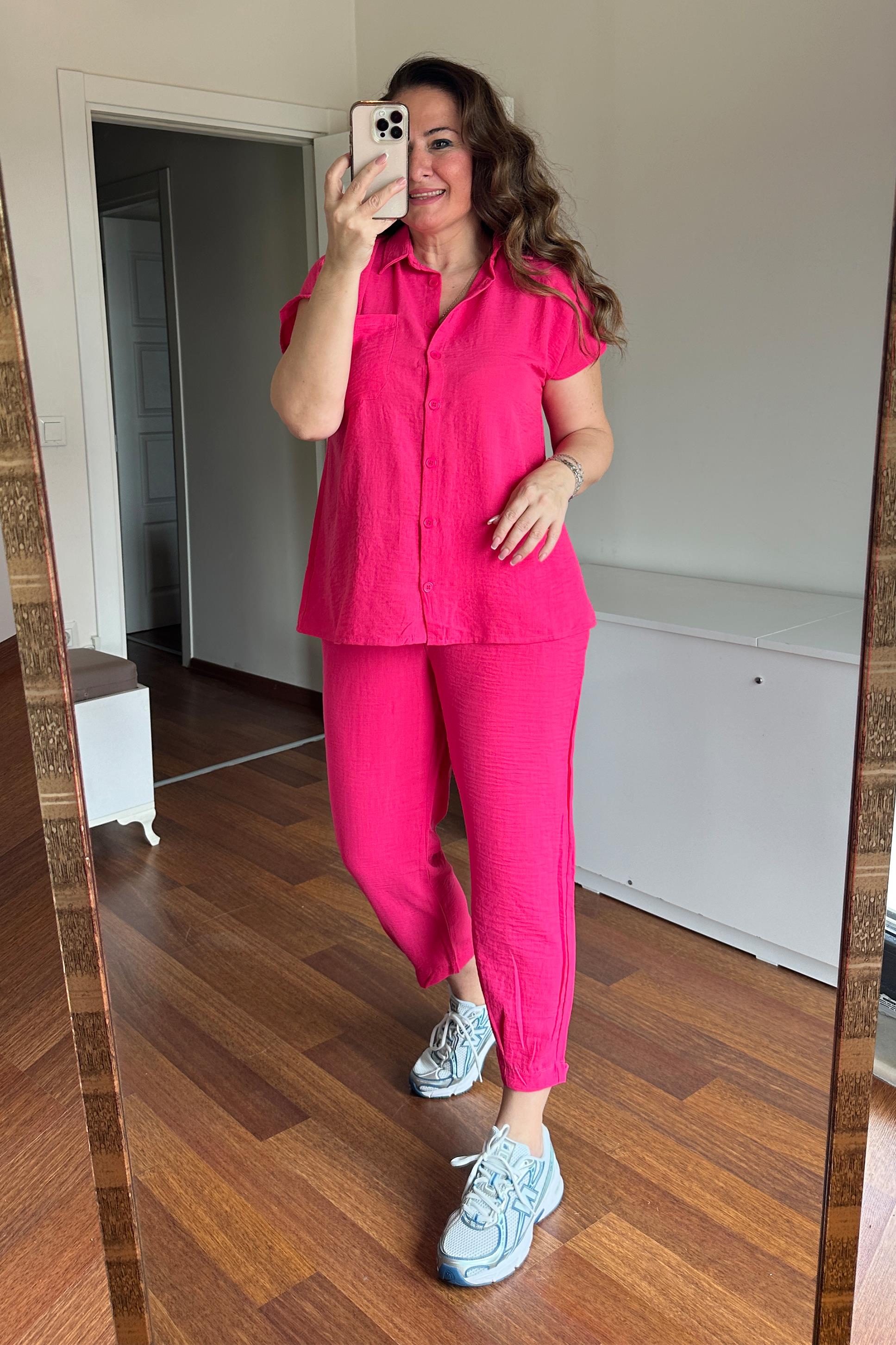 Gömlekli Takım Pembe