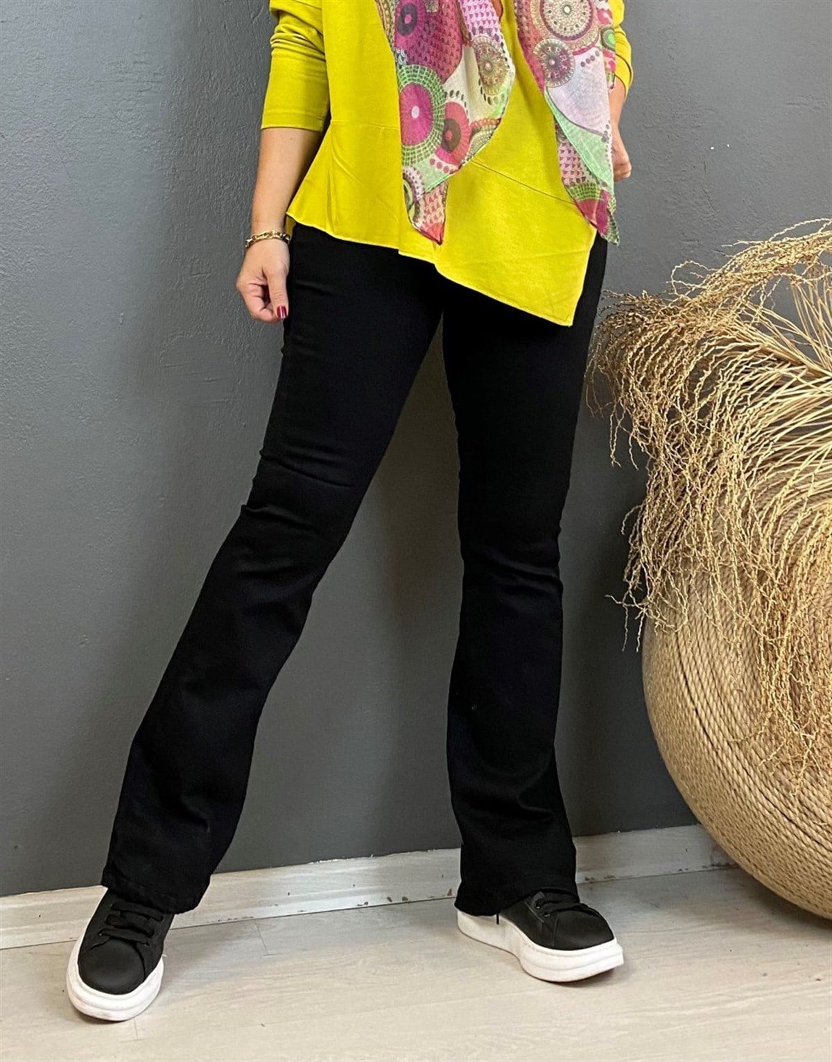 İspanyol Paça Kot Pantalon
