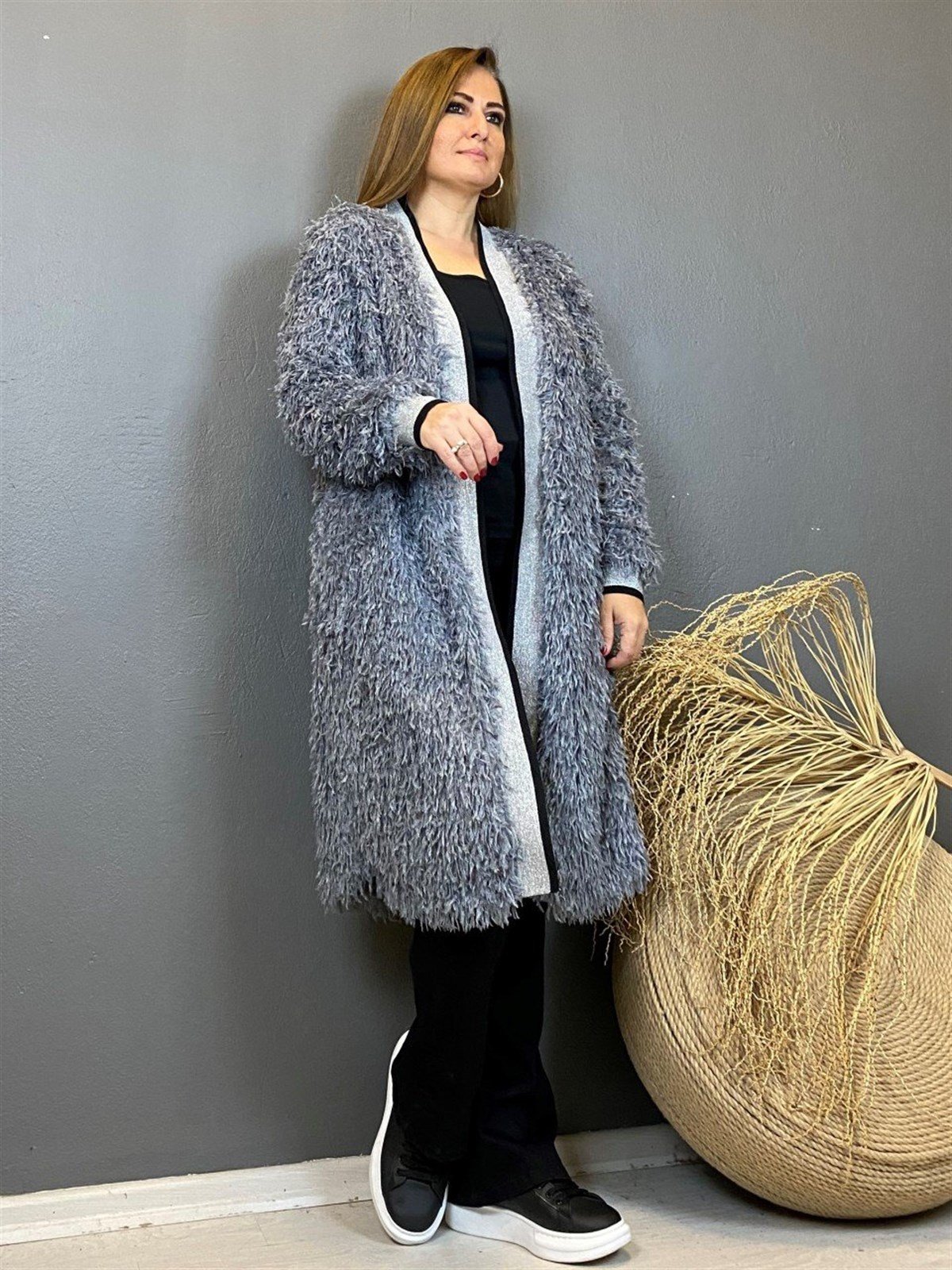 Tiftikli Triko Ceket