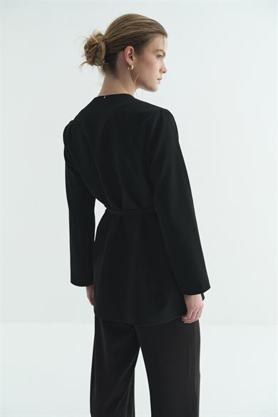 Reign Dokuma Blazer Ceket Siyah