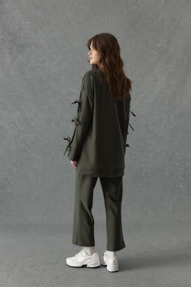 Çelik İnterlok Fiyonk Detaylı Takım Haki 