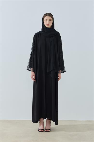 Tül Detaylı Abaya