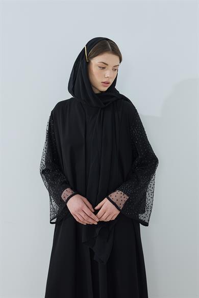 Tül Detaylı Abaya
